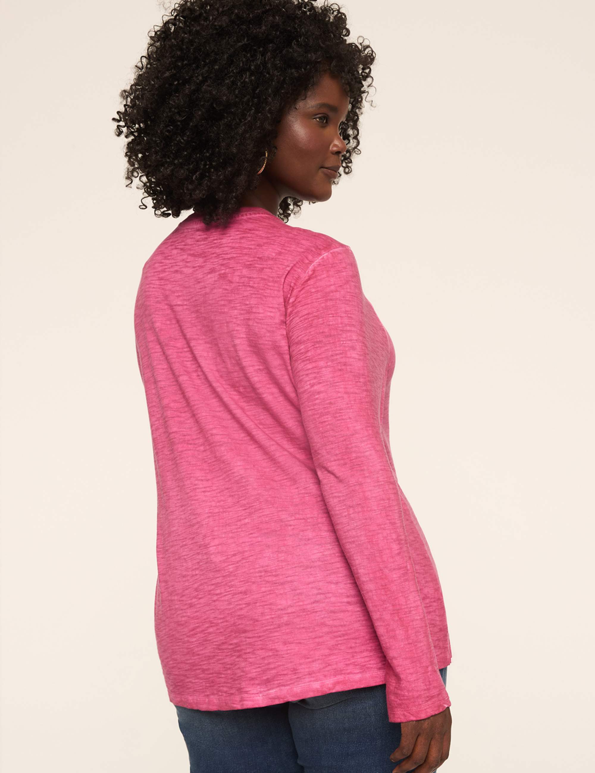 Long-Sleeve Crew-Neck Layering Tee