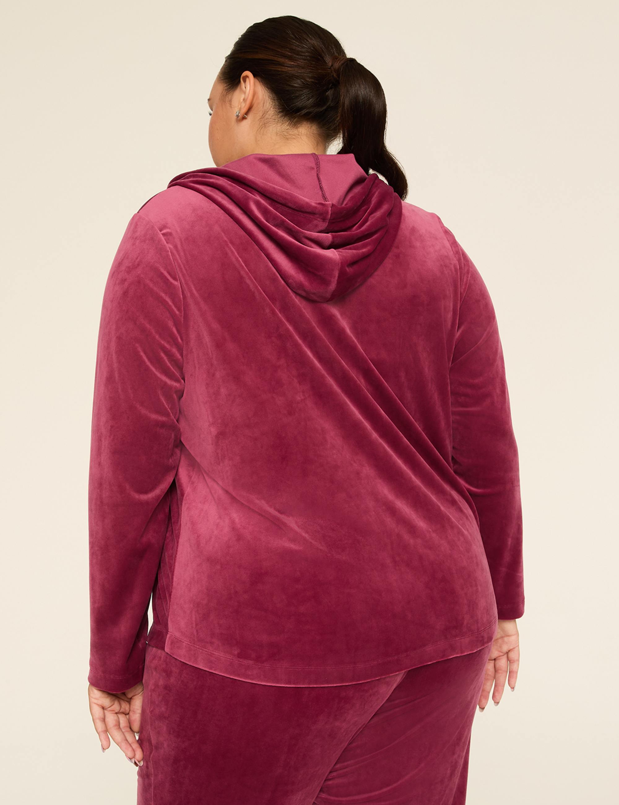 LIVI V-Neck Velour Hoodie