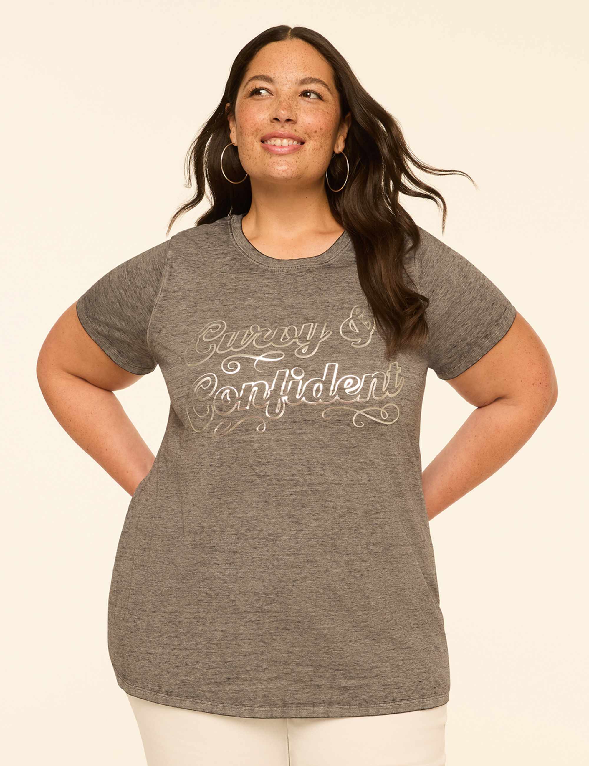 Foiled Curvy & Confident Graphic Tee