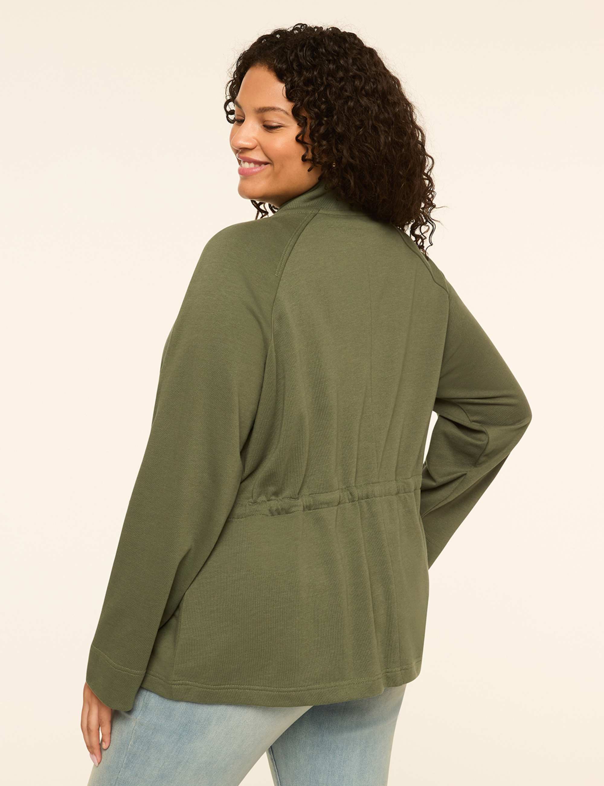 French Terry High-Collar Jacket