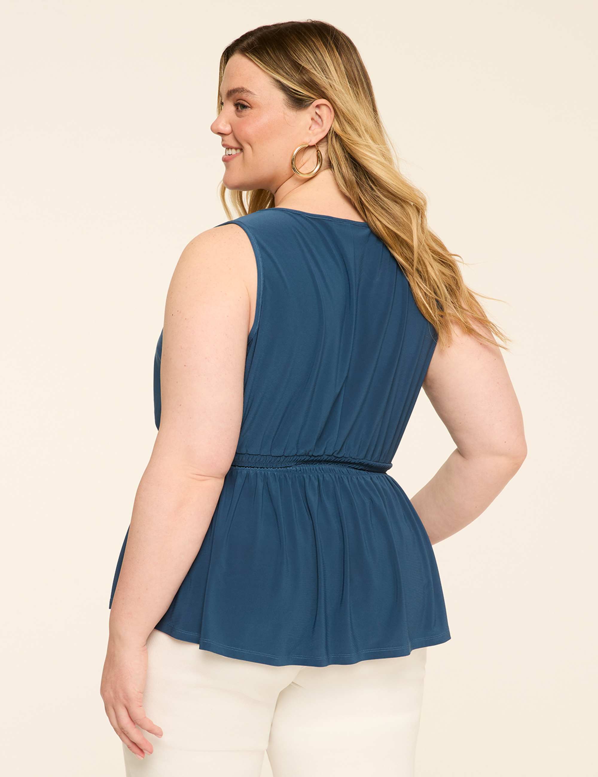 Smocked Peplum Tank
