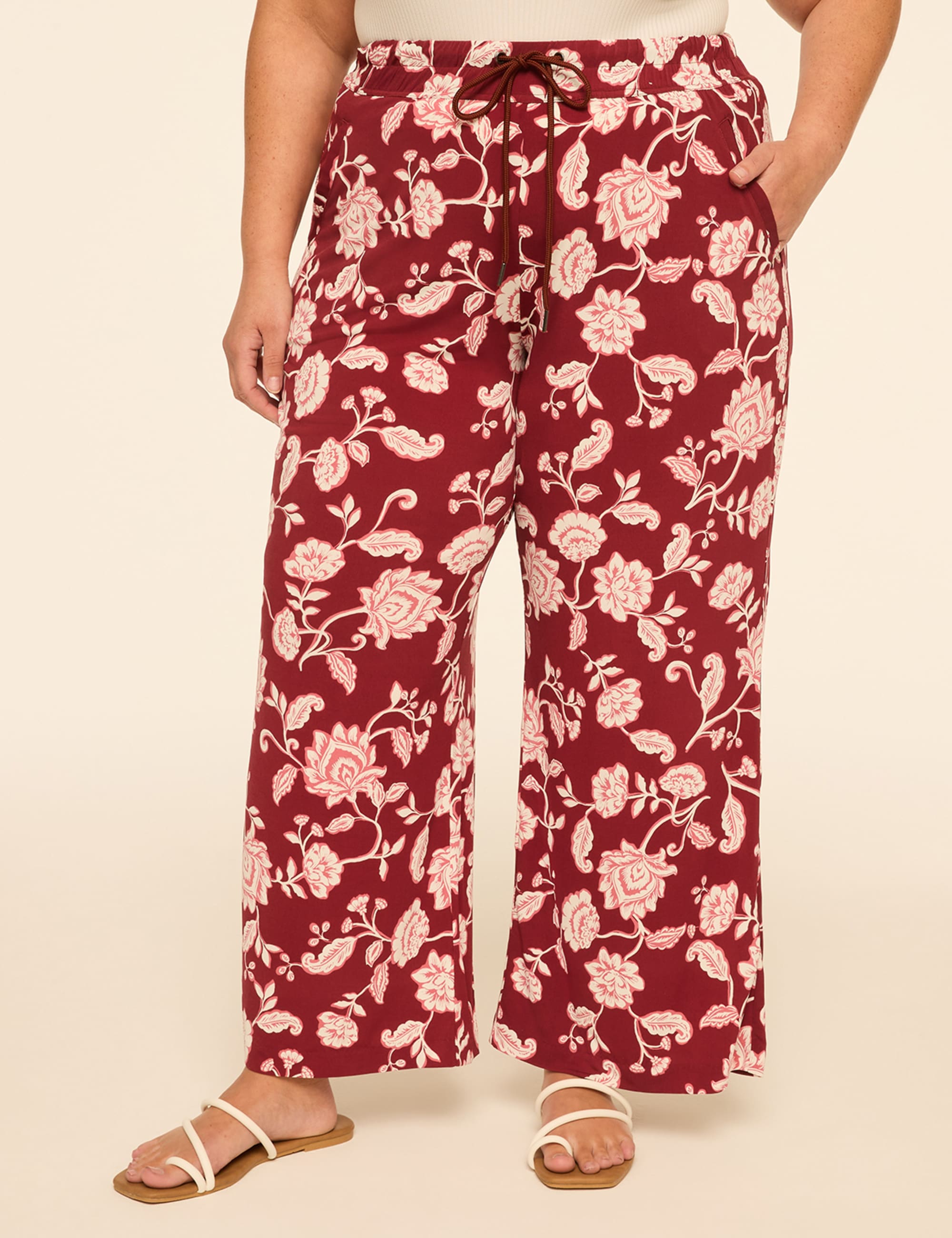 Matte Jersey Pull-On Wide Leg Pant