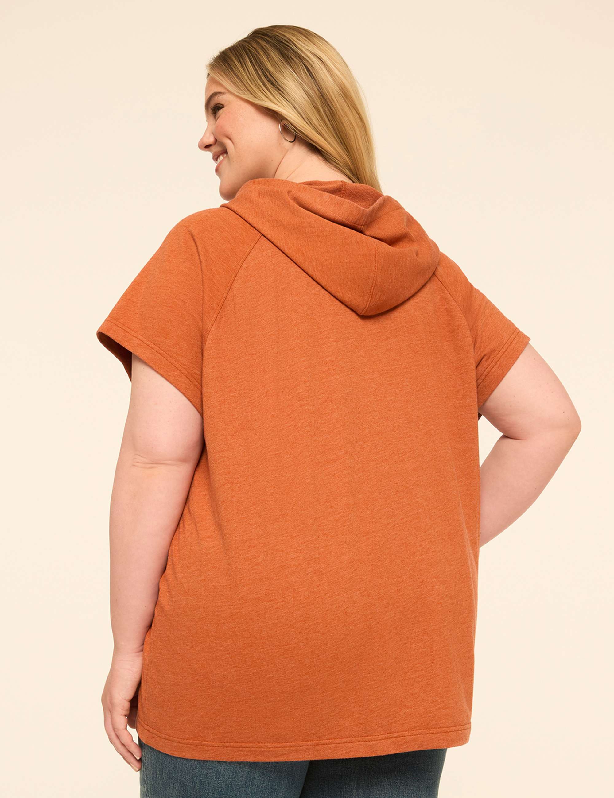 Short-Sleeve French Terry Hoodie