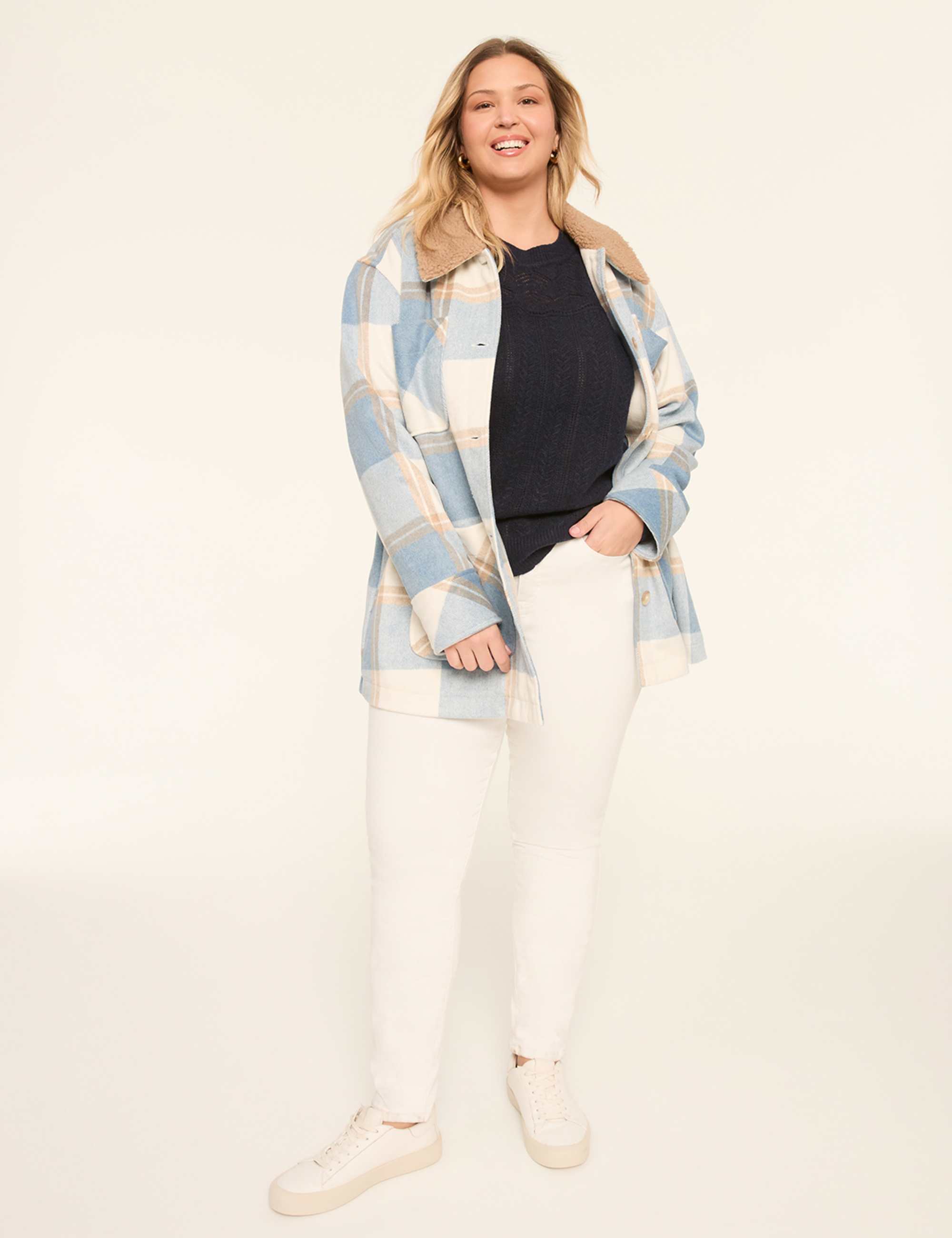 Pointelle Crew-Neck Pullover Sweater