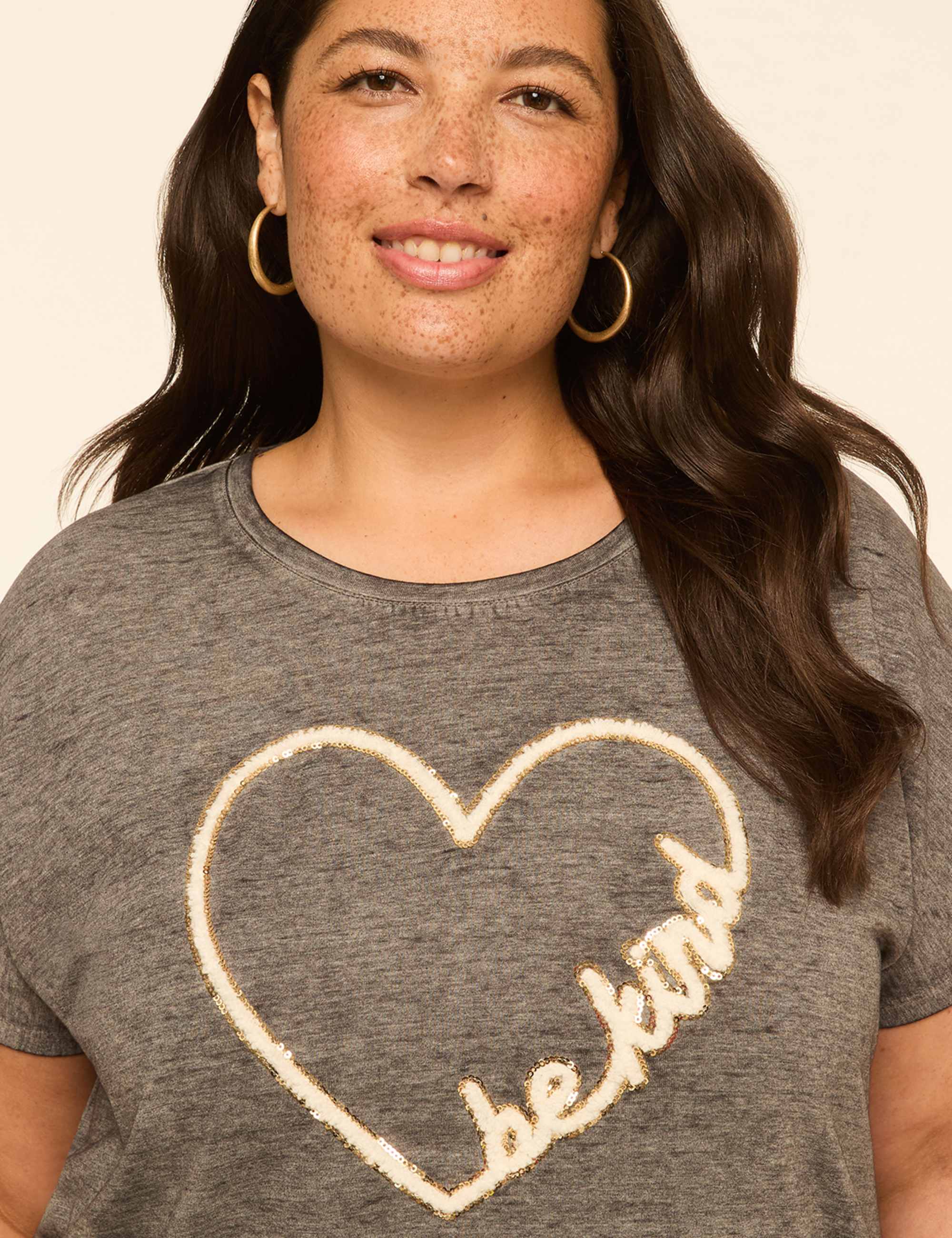 Sequin Be Kind Graphic Tee