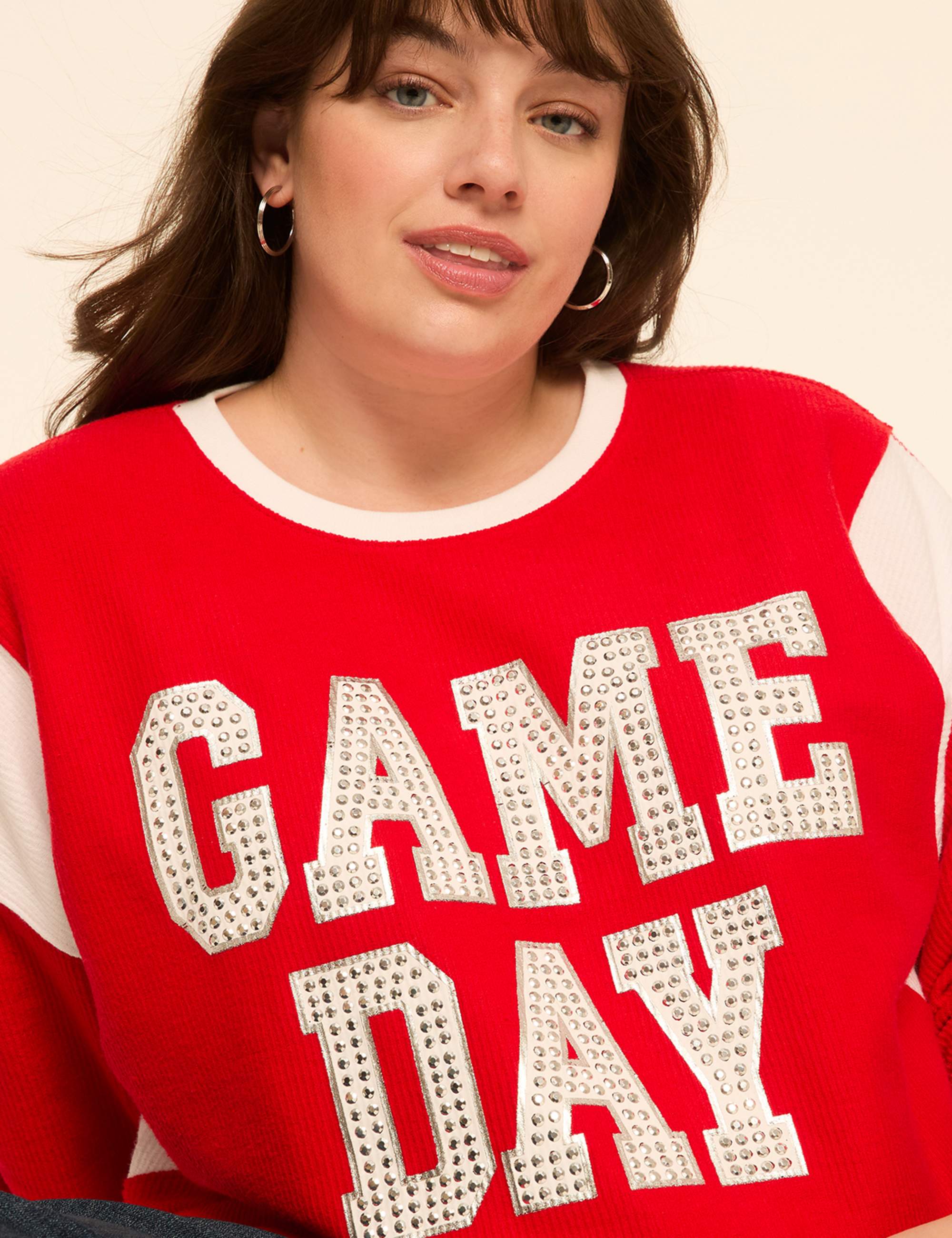 Rhinestone Game Day Graphic Sweatshirt