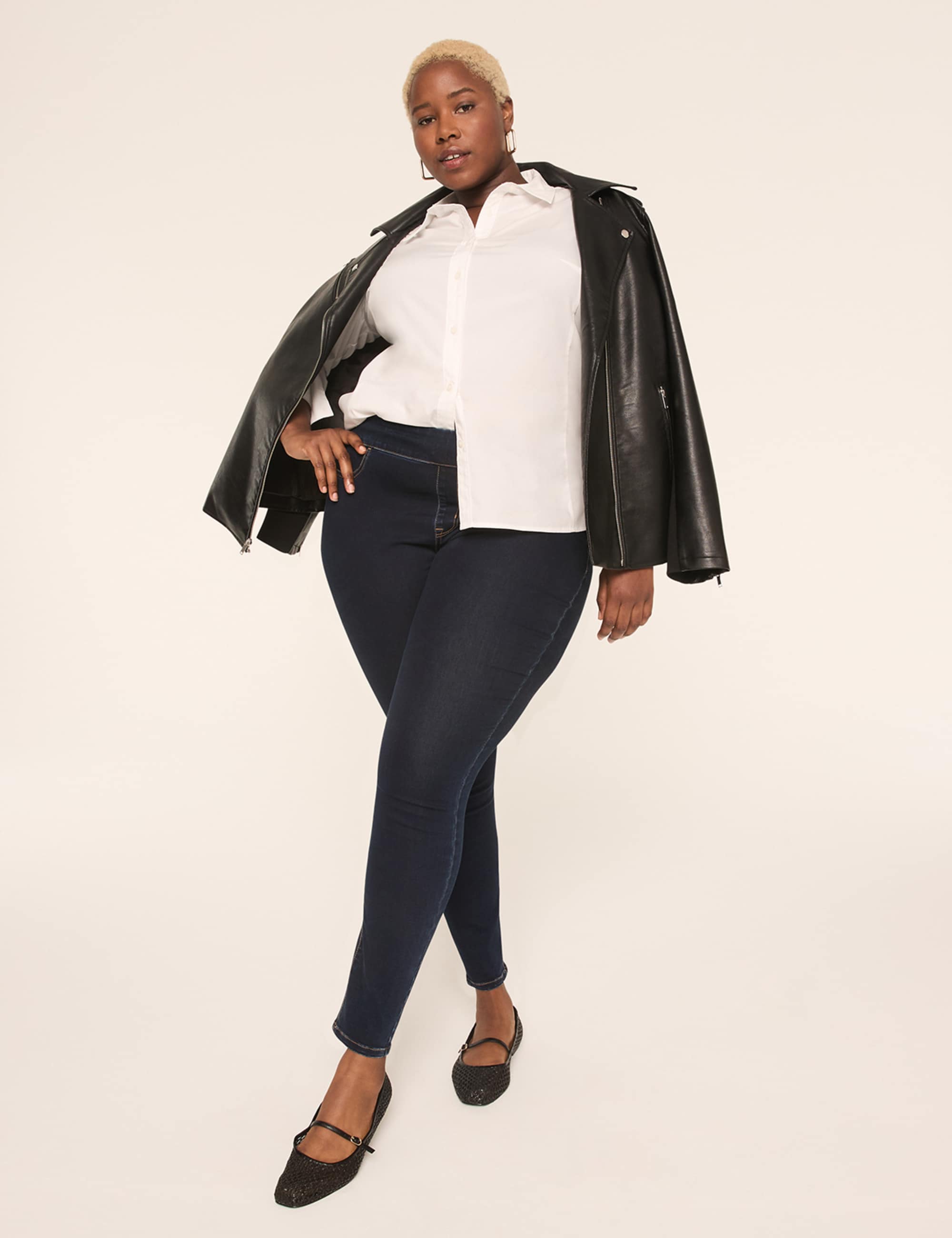 Pull-On High-Rise Sateen Jegging