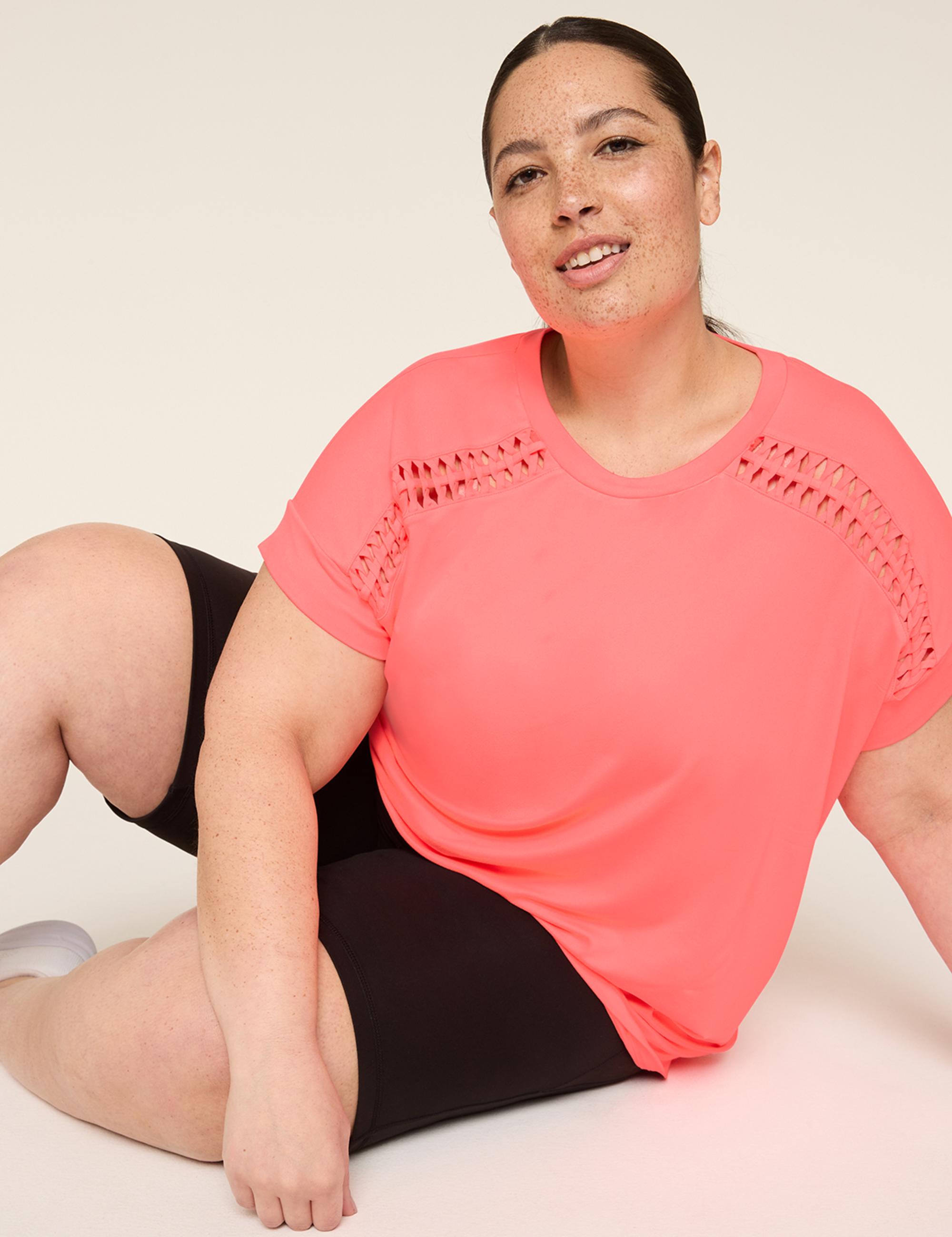 LIVI Soft Macrame-Detail Crew-Neck Tee