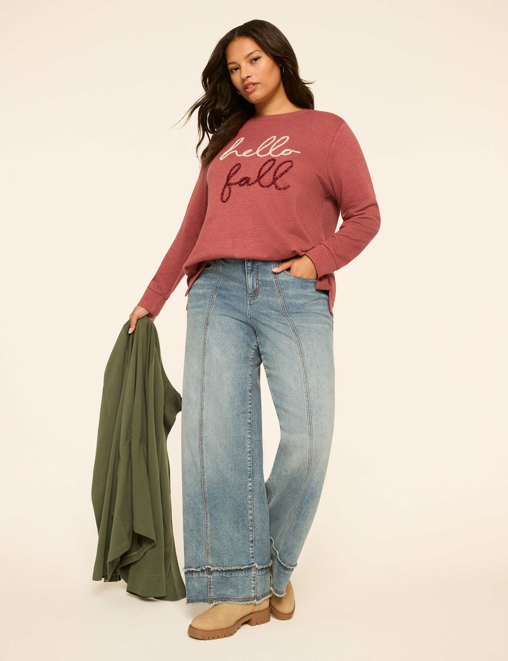 Tinsel Hello Fall Graphic Sweatshirt