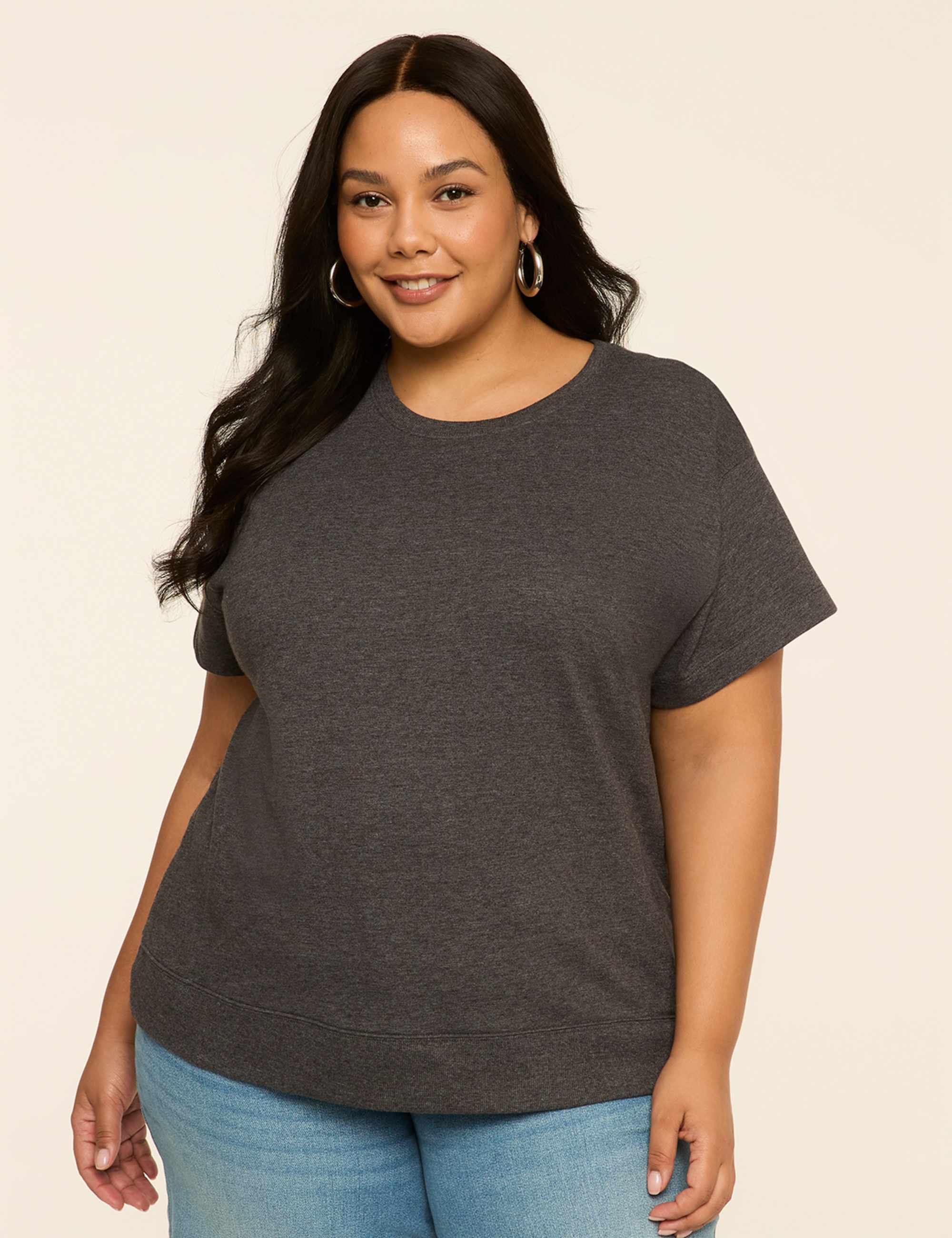 Short-Sleeve French Terry Sweatshirt