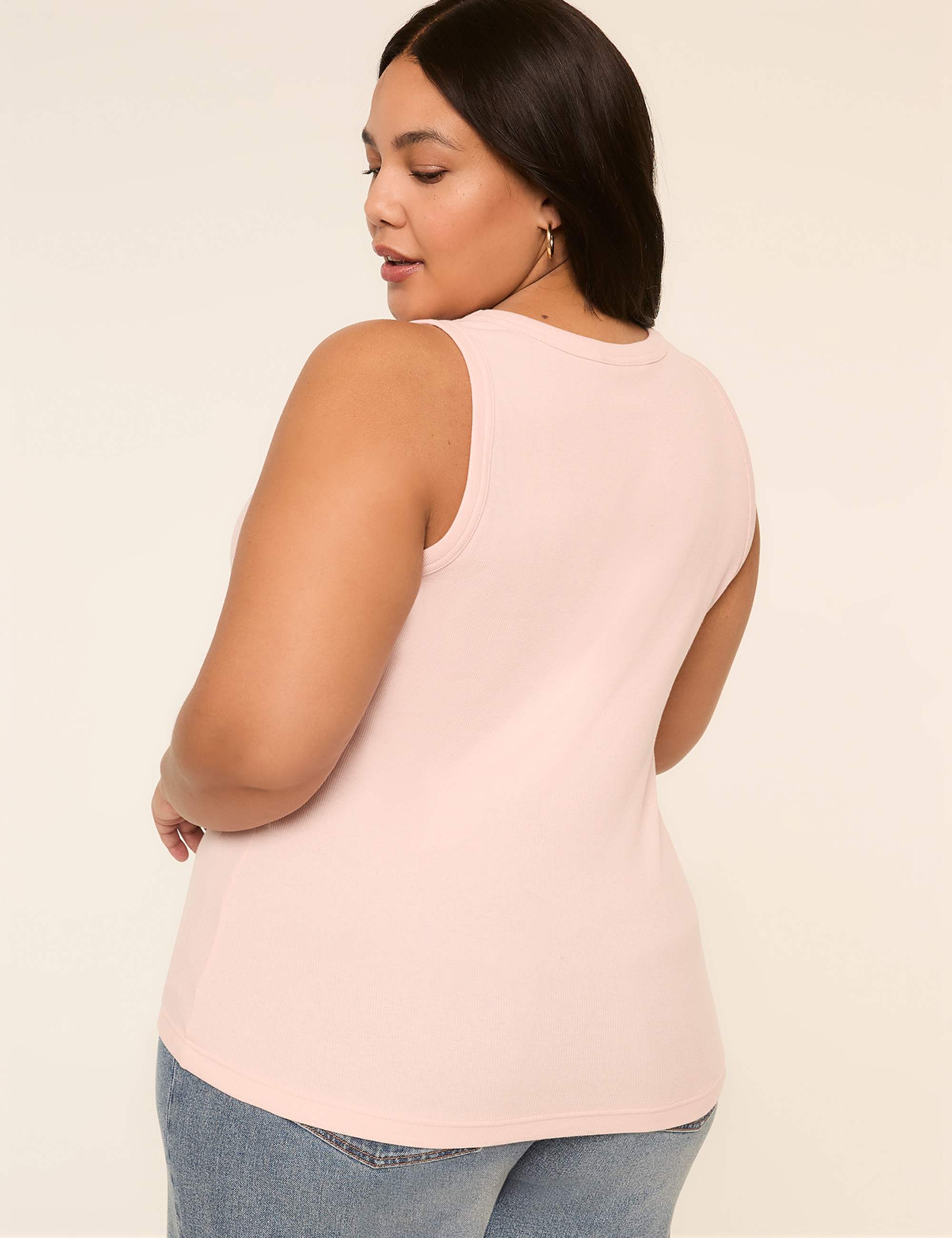 Deep V-Neck Rib Layering Tank