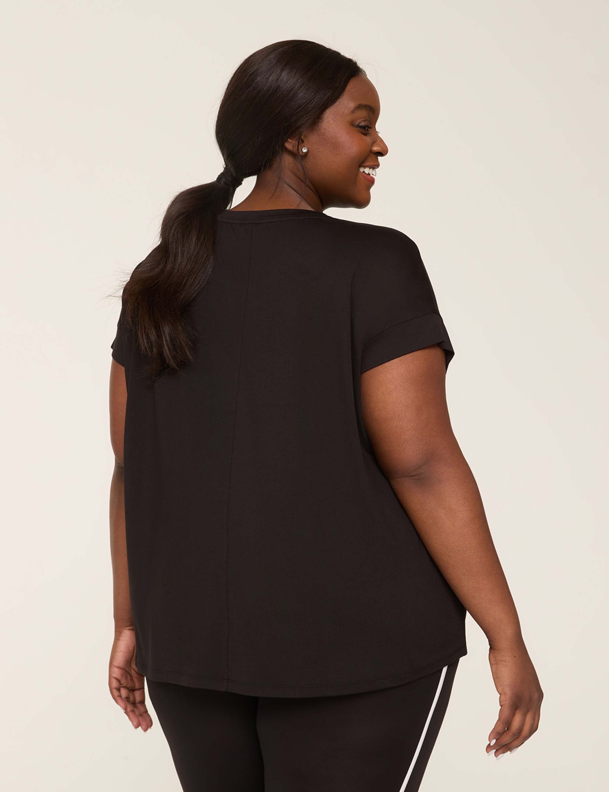 LIVI Soft Macrame-Detail Crew-Neck Tee