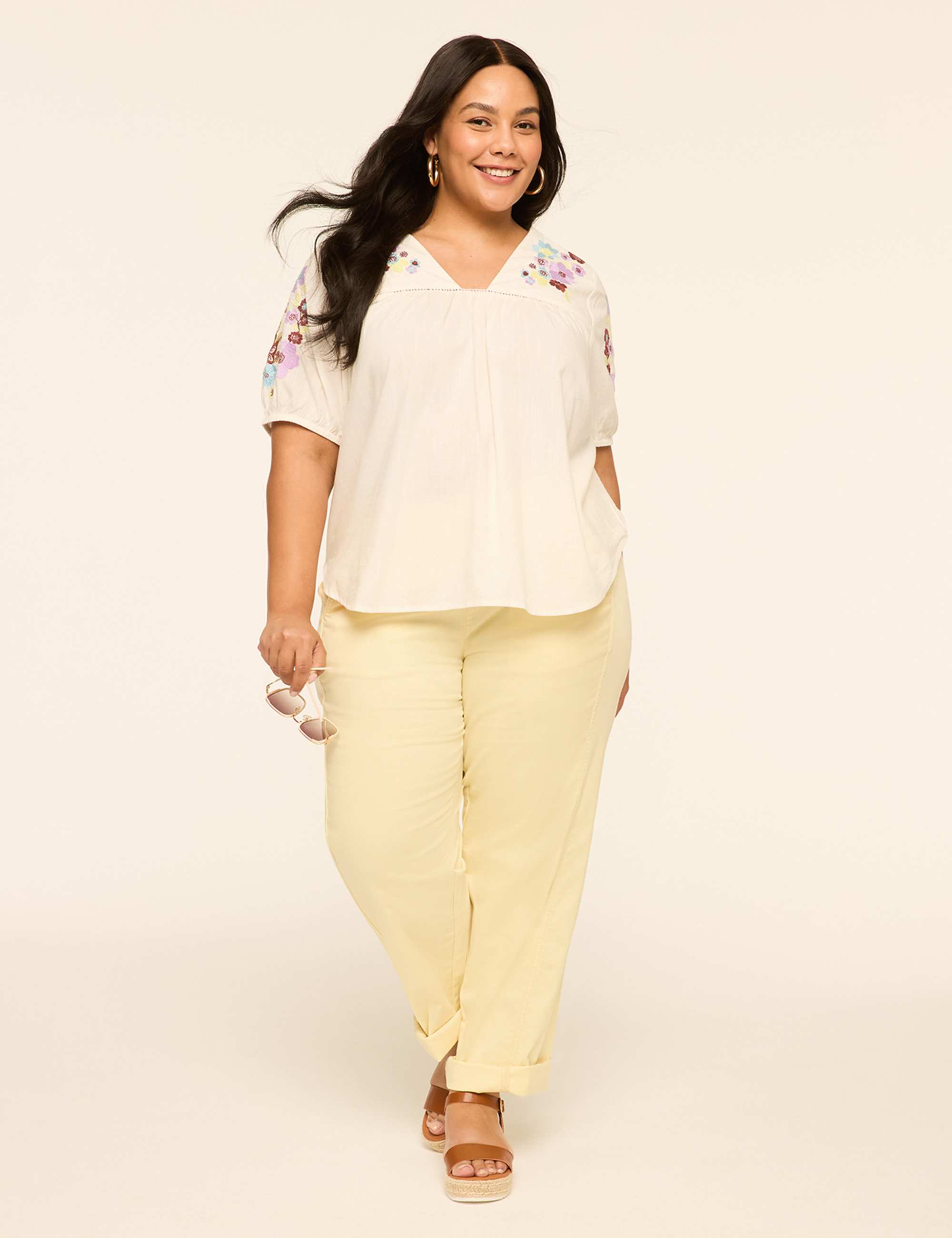 Pull-On Sateen Chino Ankle Pant