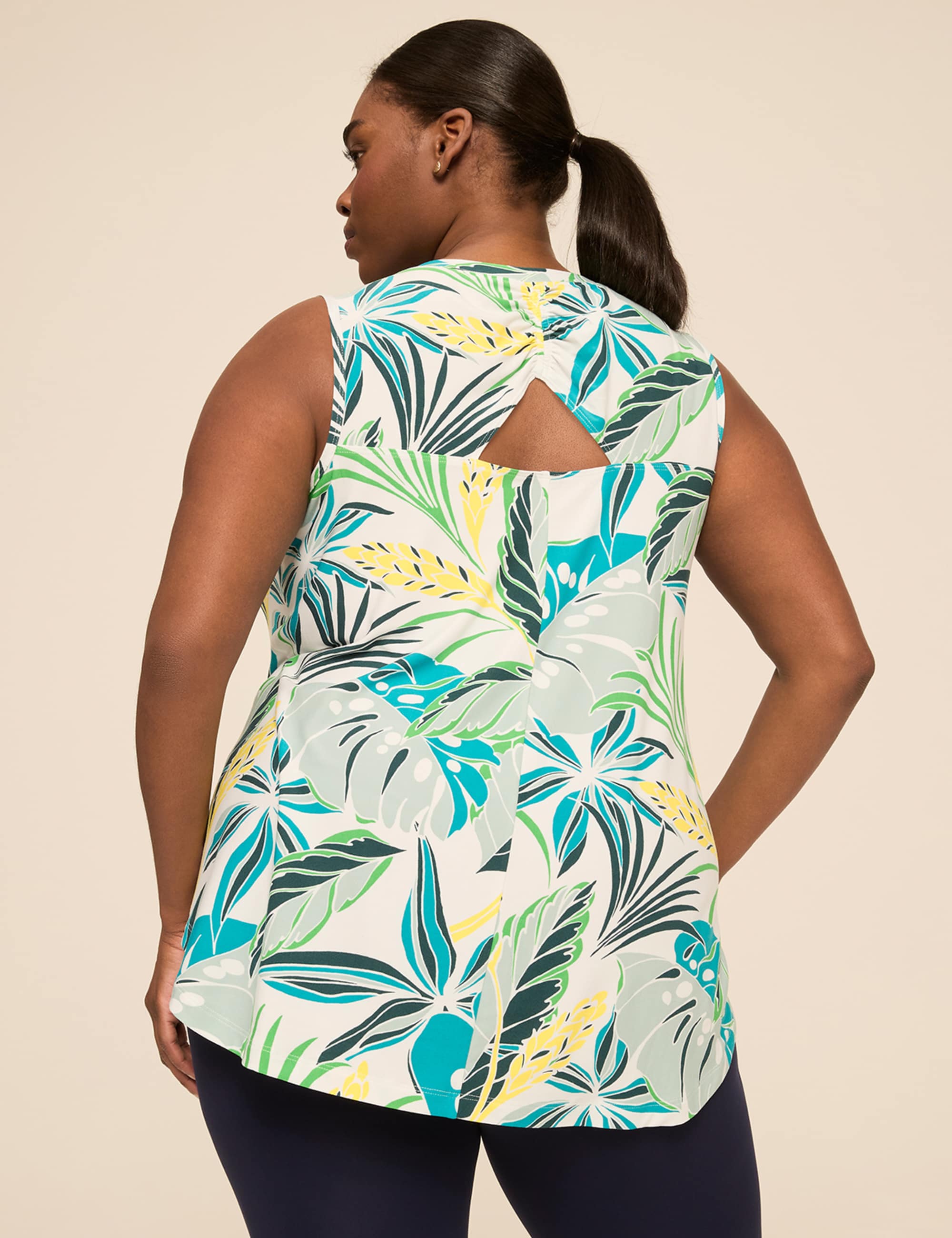 LIVI Soft Ruched-Back Tank