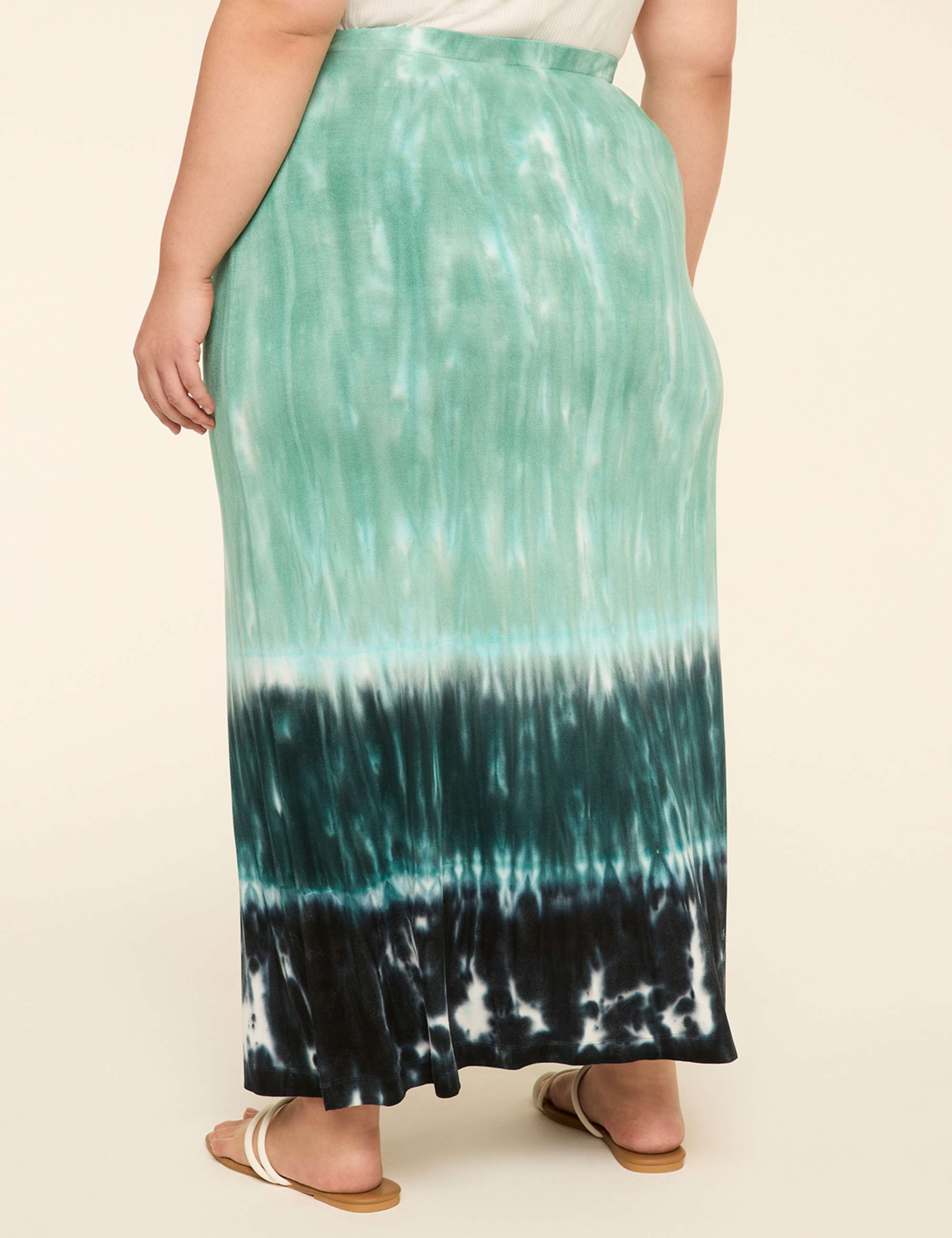 Pull-On Tie-Dye Maxi Skirt
