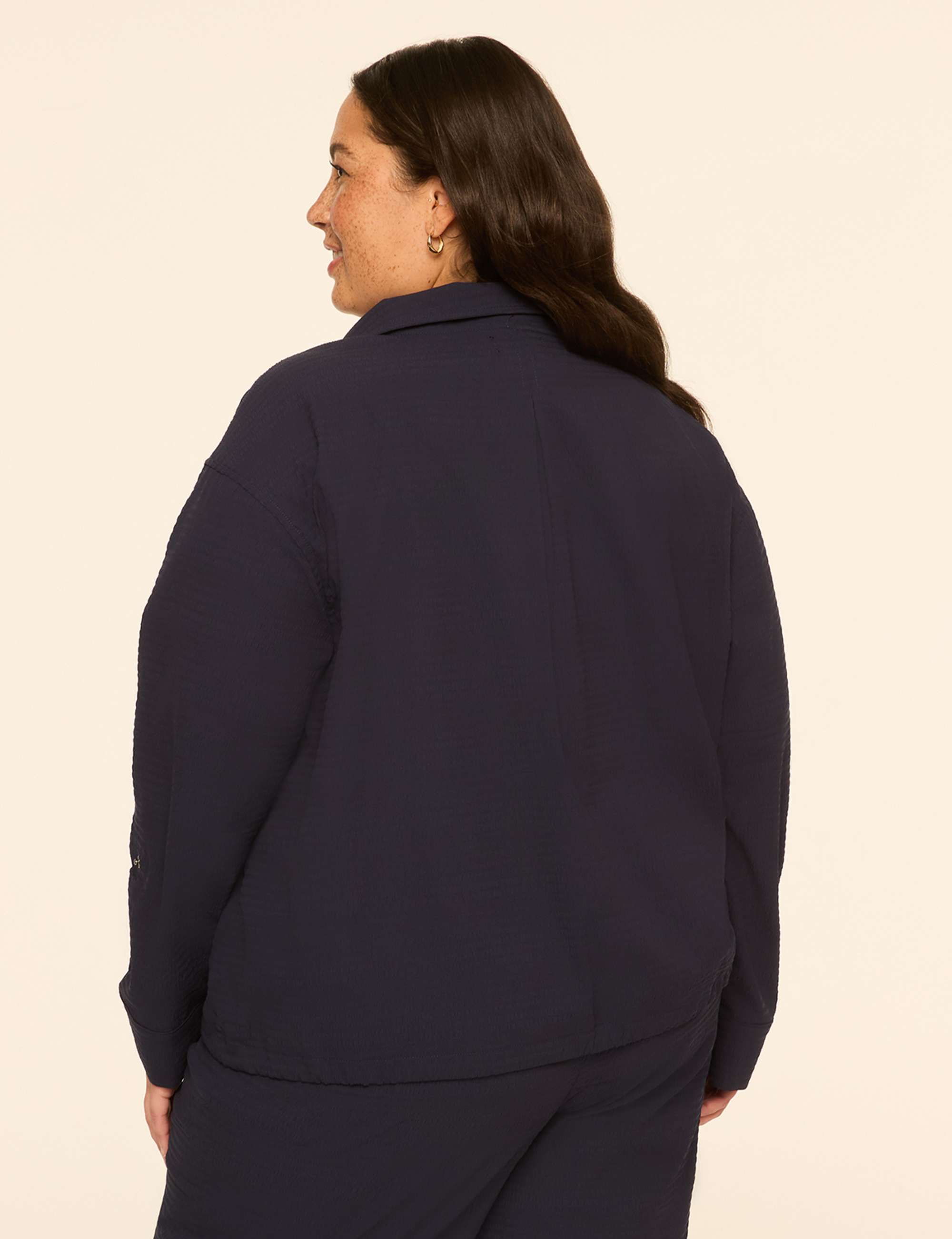 Textured Snap-Front Jacket
