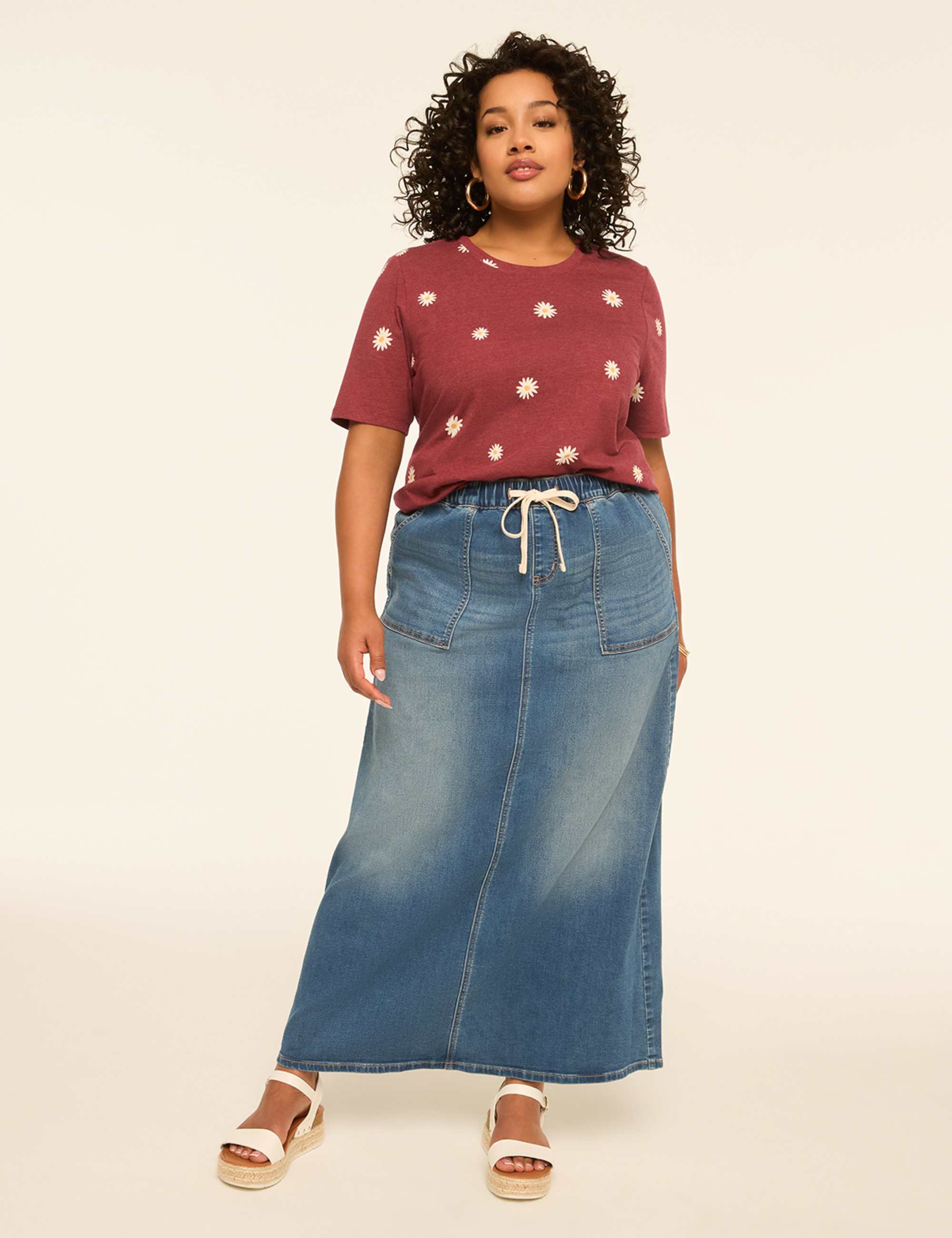 Cloud Knit Pull-On Utility Maxi Skirt