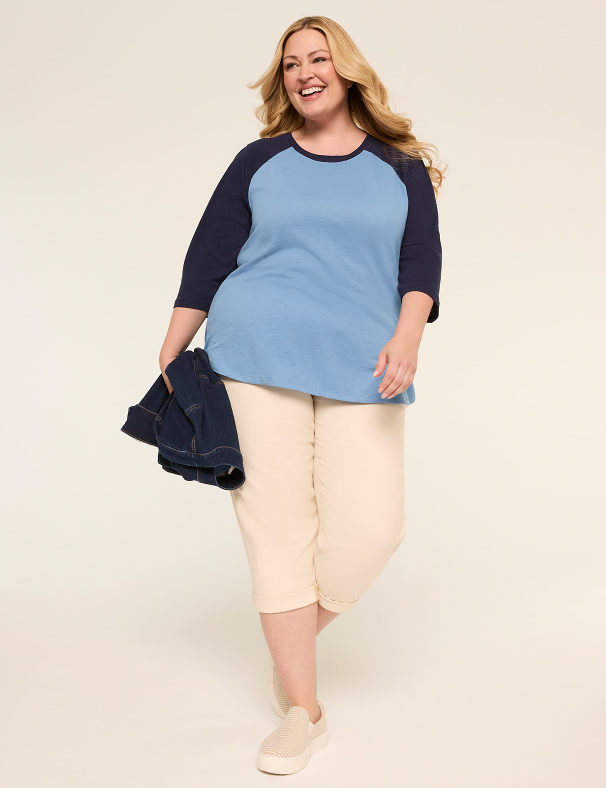 3/4 Puff Sleeve Baseball Tee