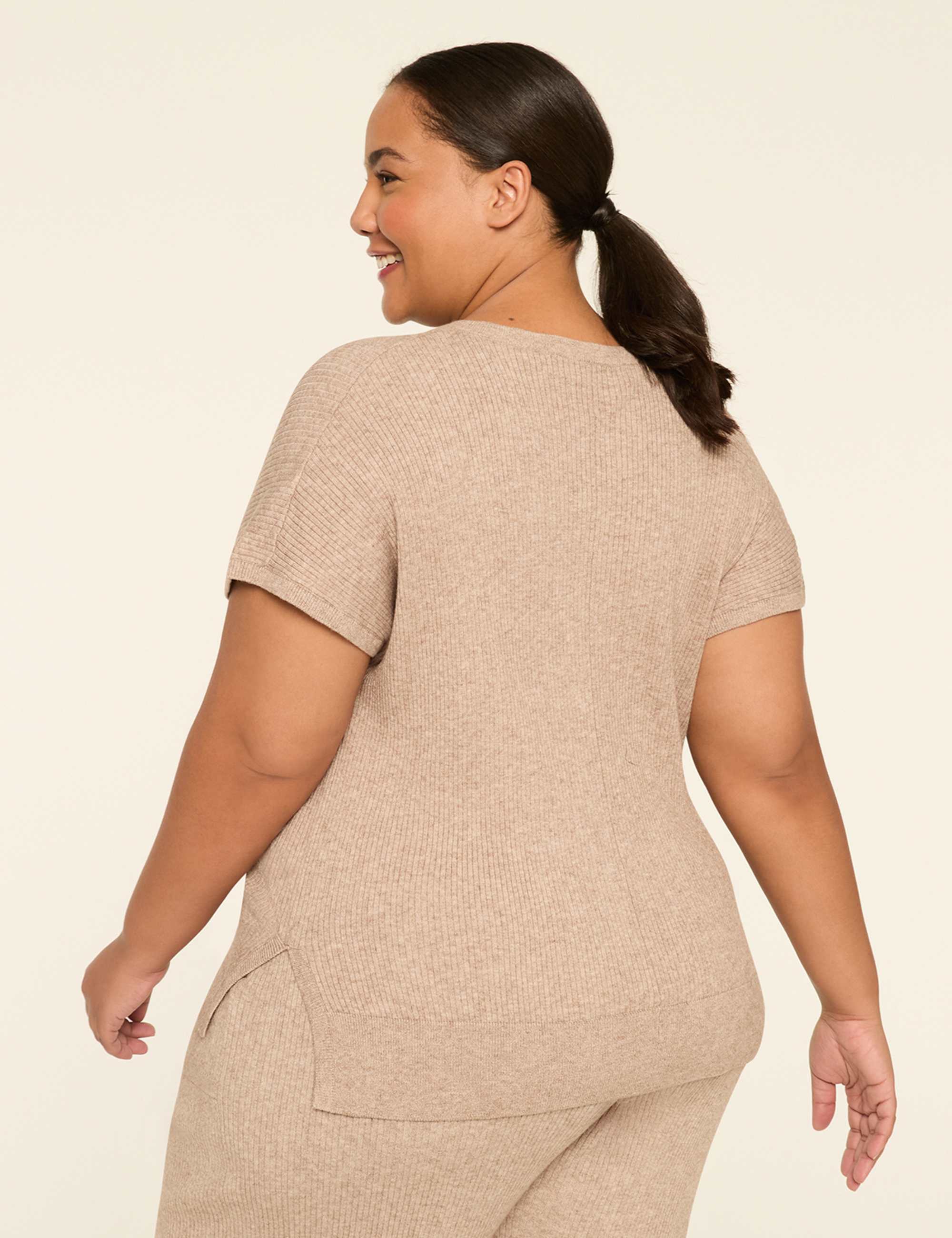 LIVI Short-Sleeve Crew-Neck Sweater