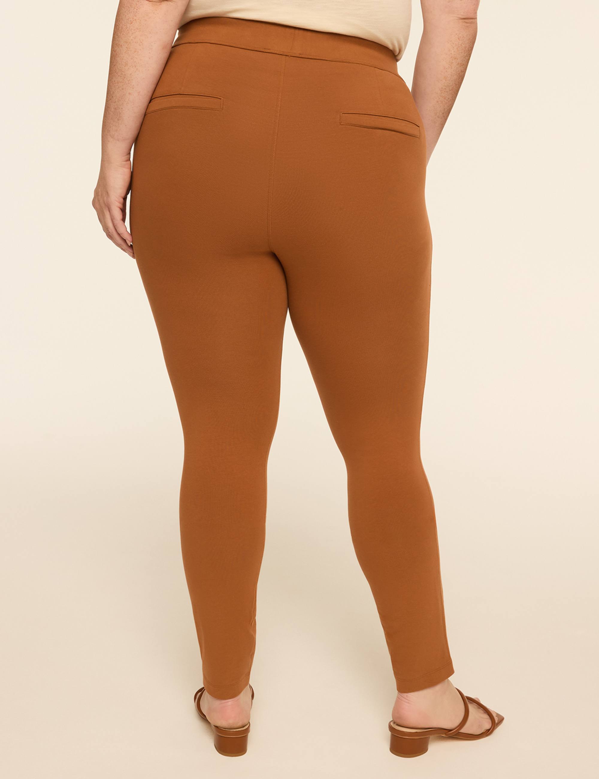 Knit Pull-On High-Rise Skinny Ankle Pant