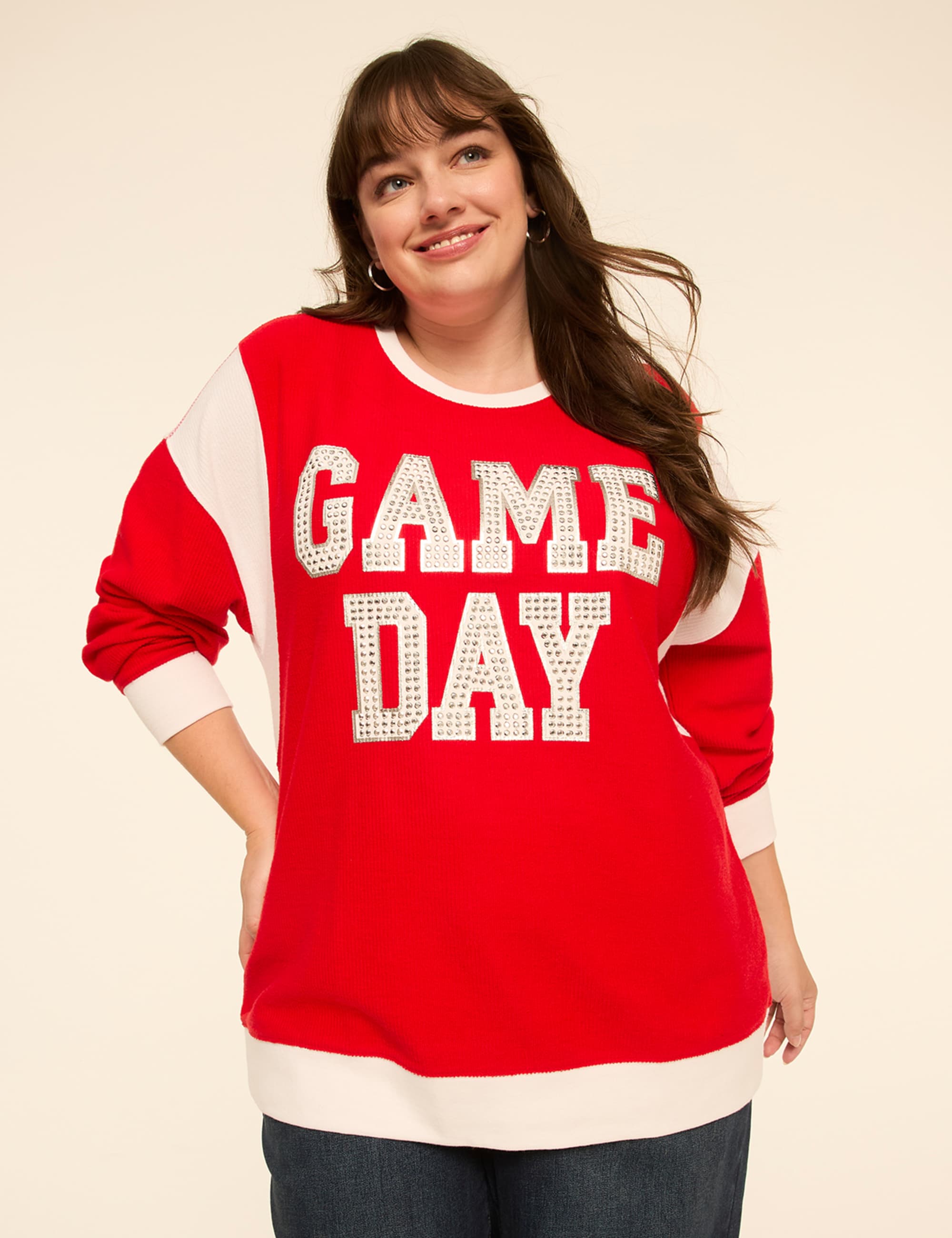 Rhinestone Game Day Graphic Sweatshirt