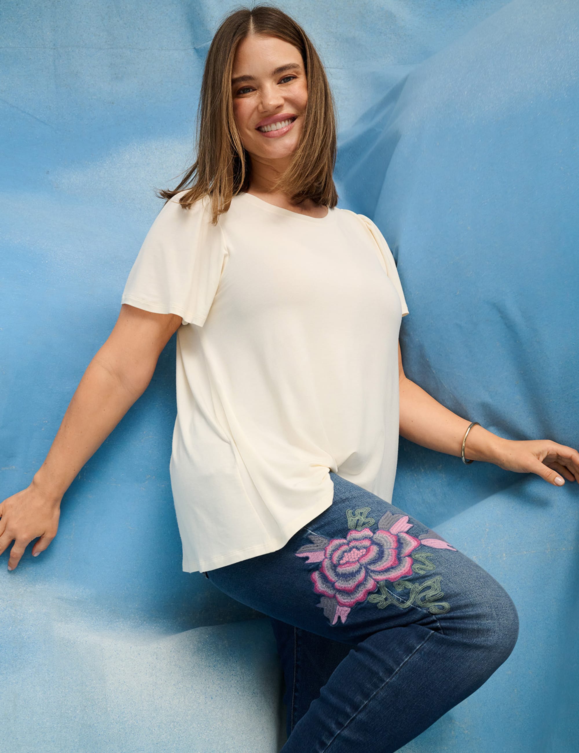 DreamFeel Short-Sleeve Crew-Neck Top