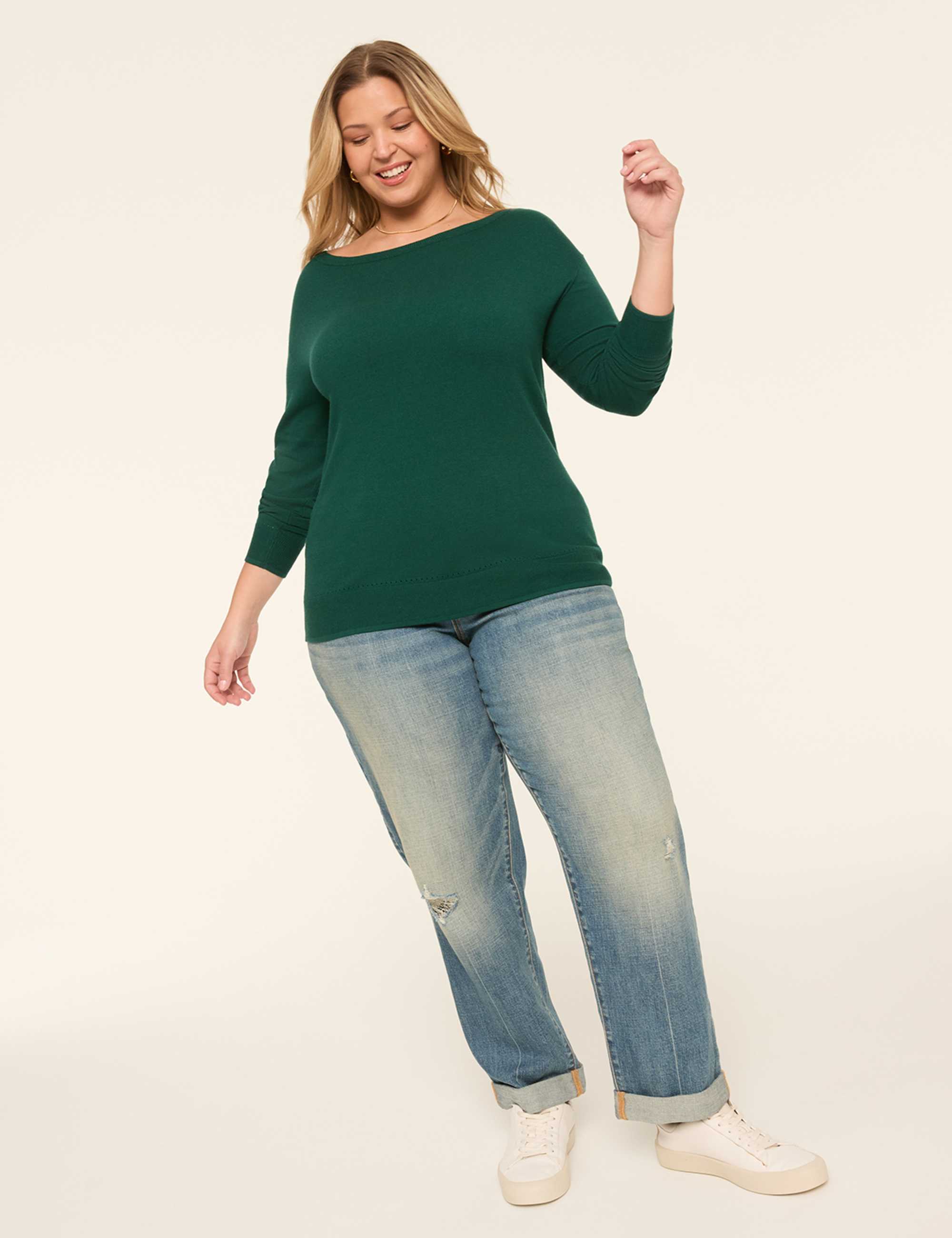 Boatneck Pullover Sweater