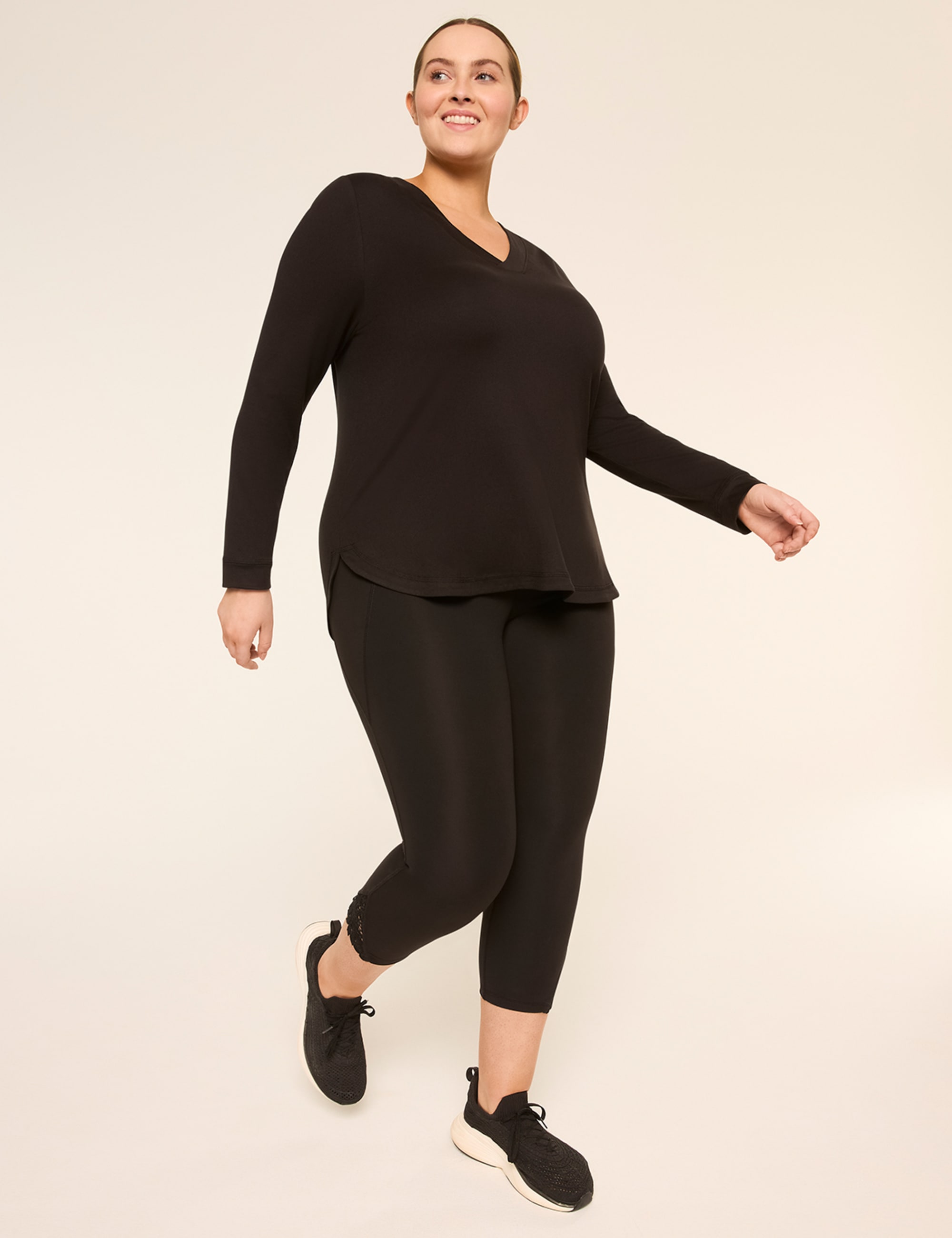 LIVI Soft Long-Sleeve V-Neck Tee