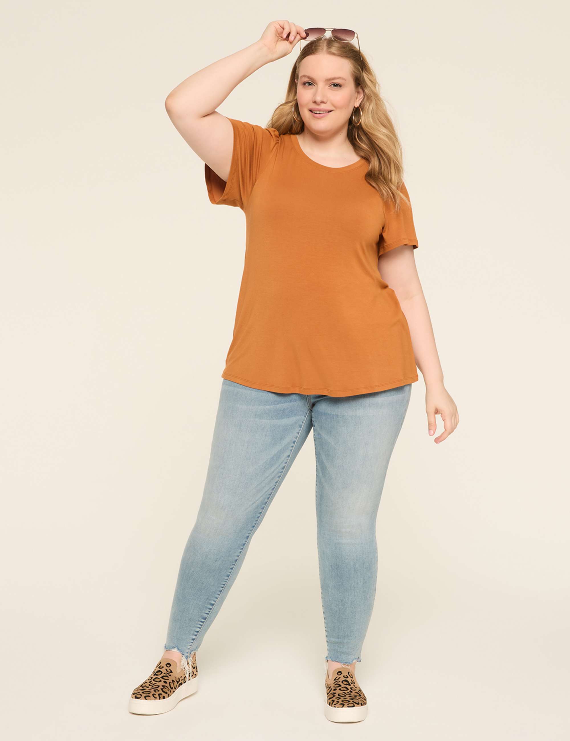DreamFeel Short-Sleeve Crew-Neck Top