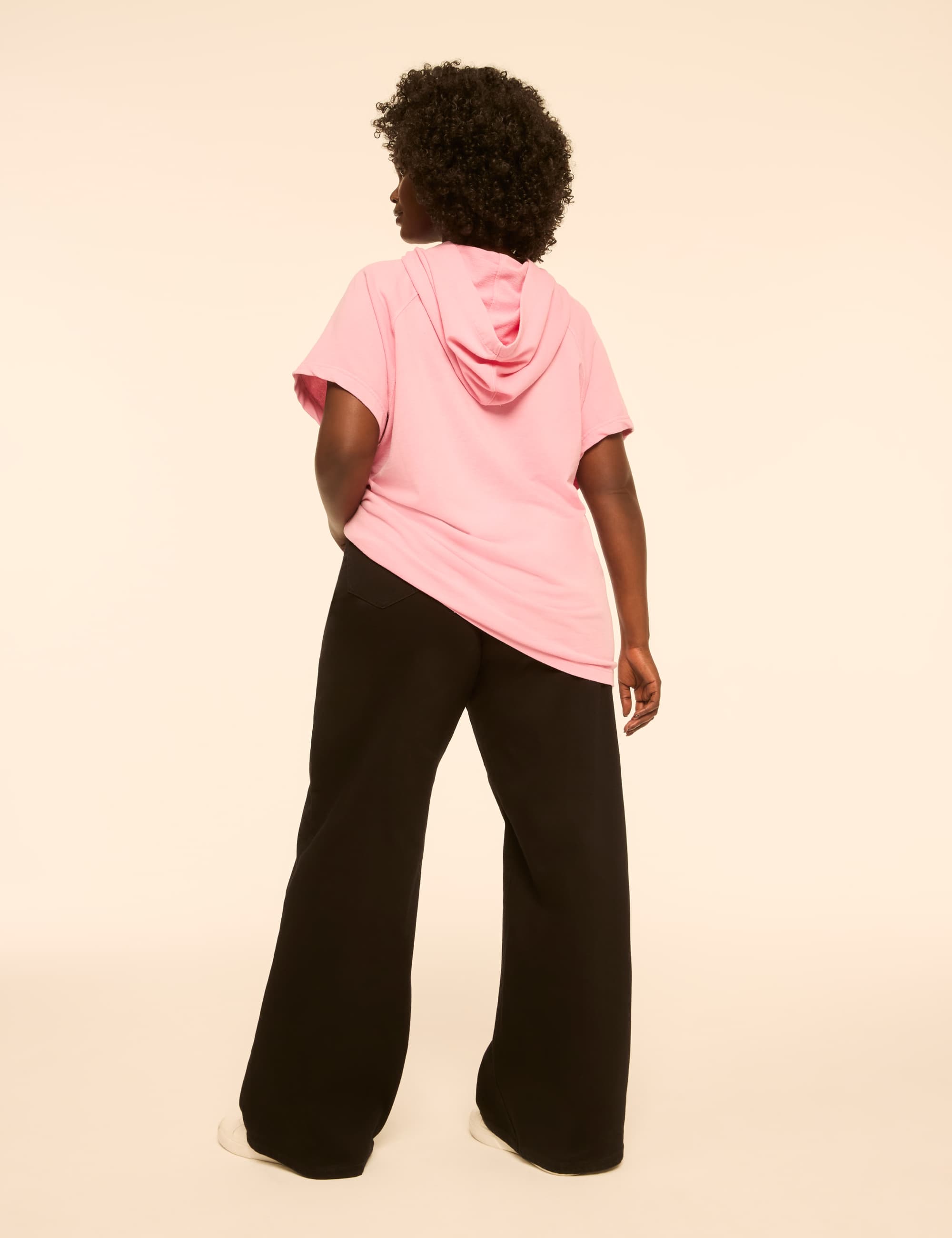 Short-Sleeve French Terry Hoodie