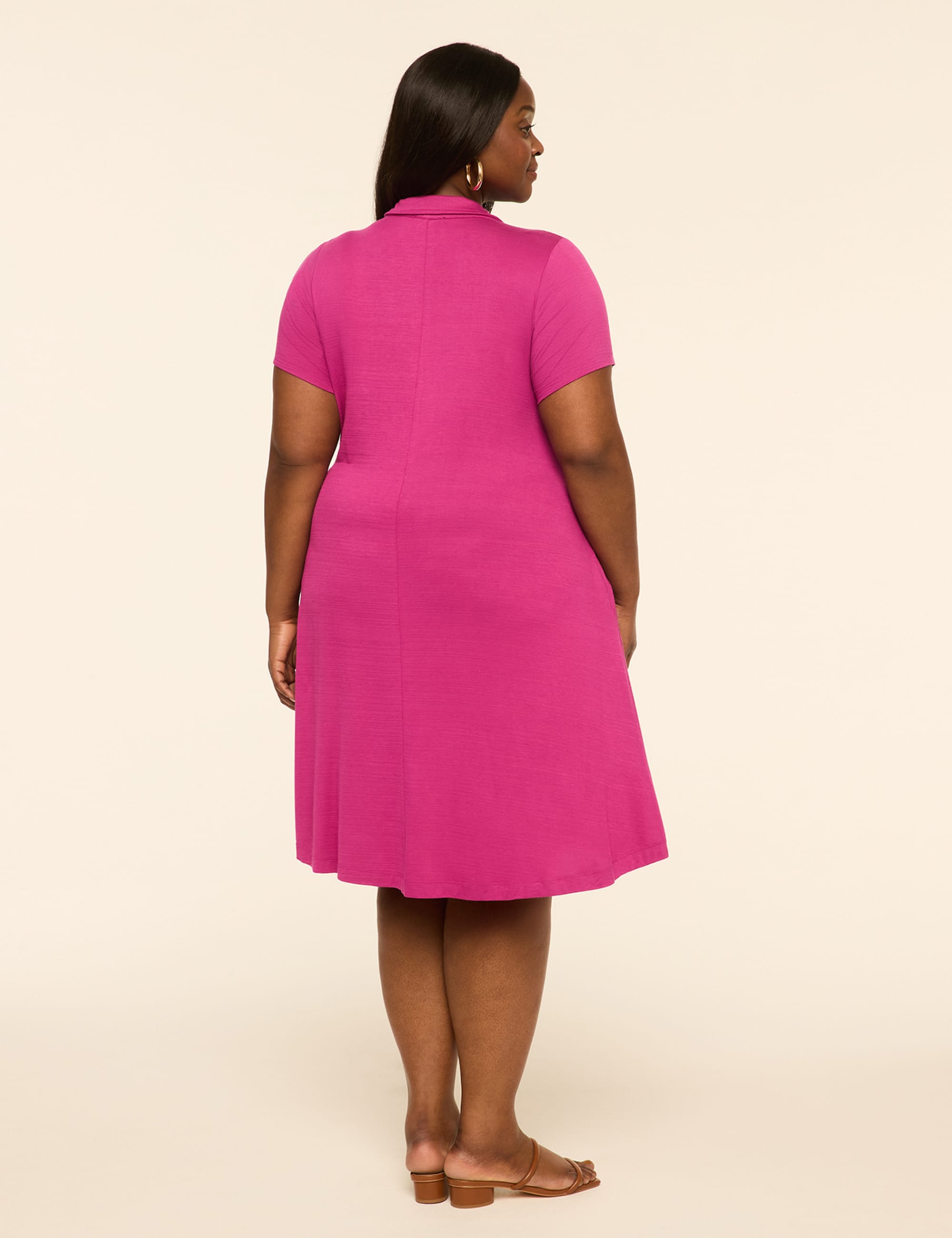 Swing Collared Short Dress
