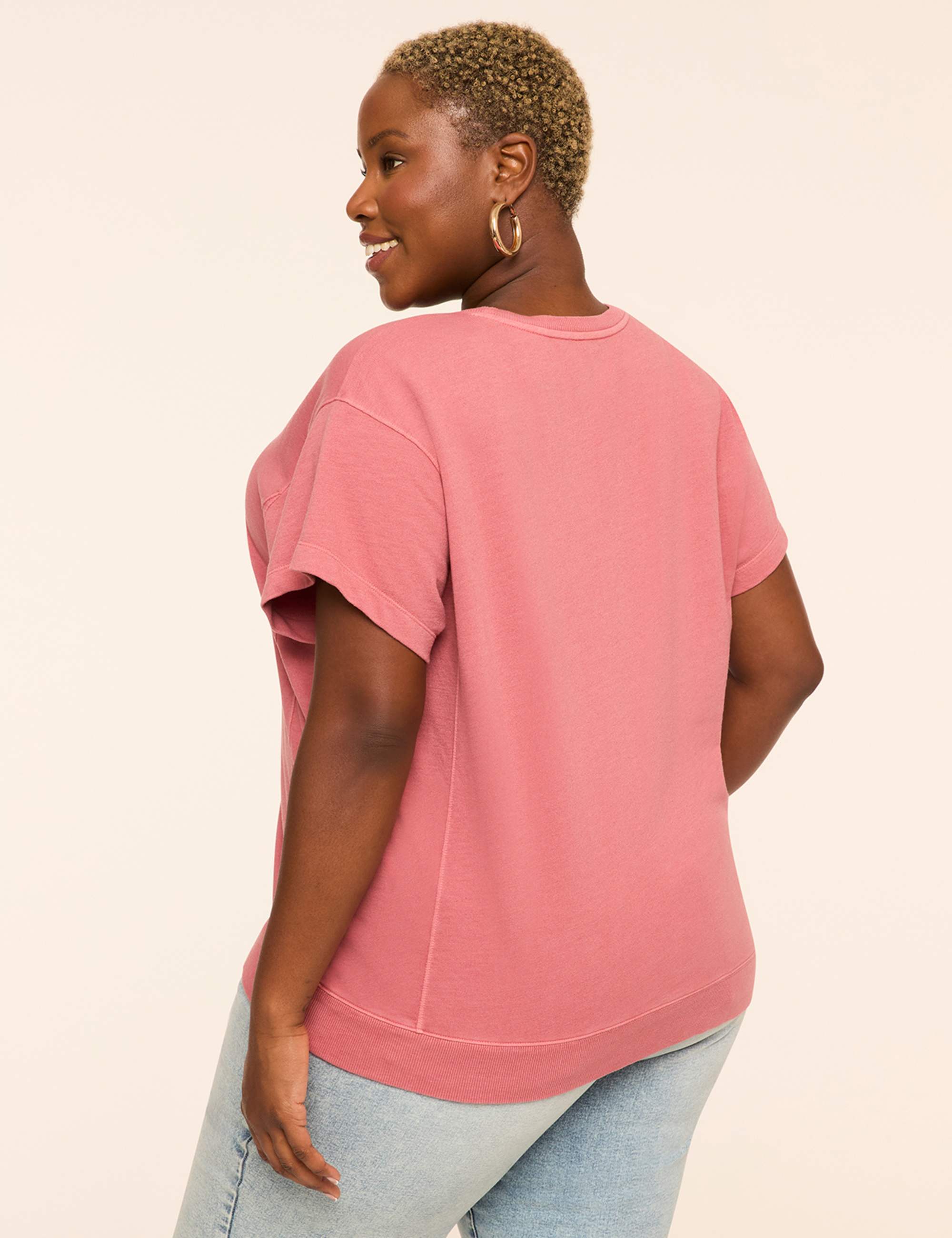 Short-Sleeve French Terry Sweatshirt