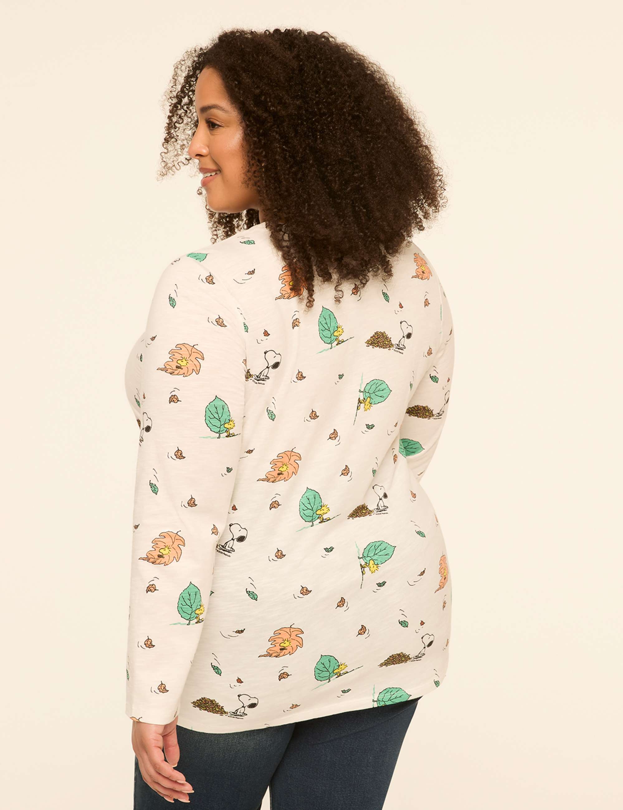 Snoopy & Woodstock Leaves Long-Sleeve Graphic Tee
