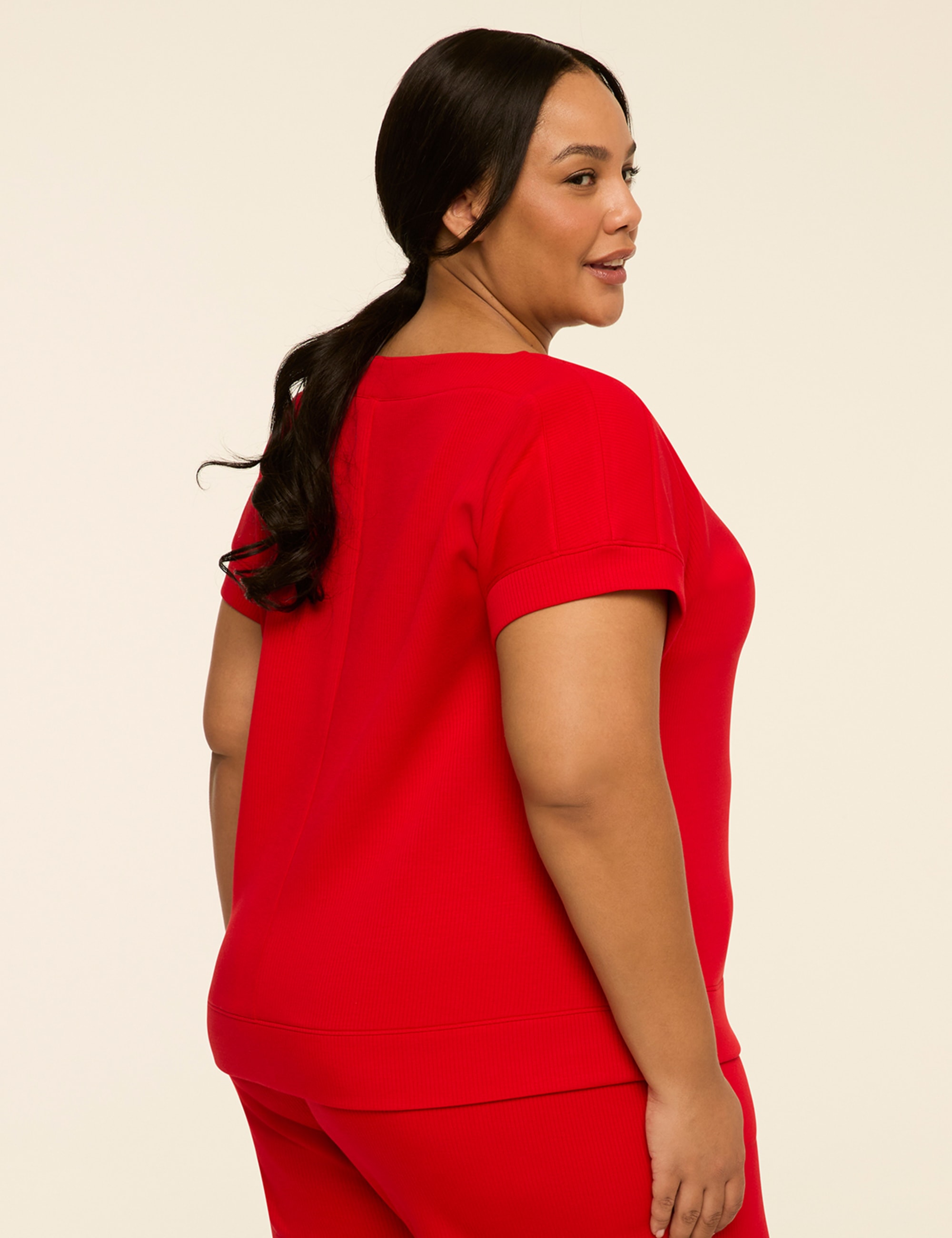 LIVI Ribbed Journey Boatneck Top