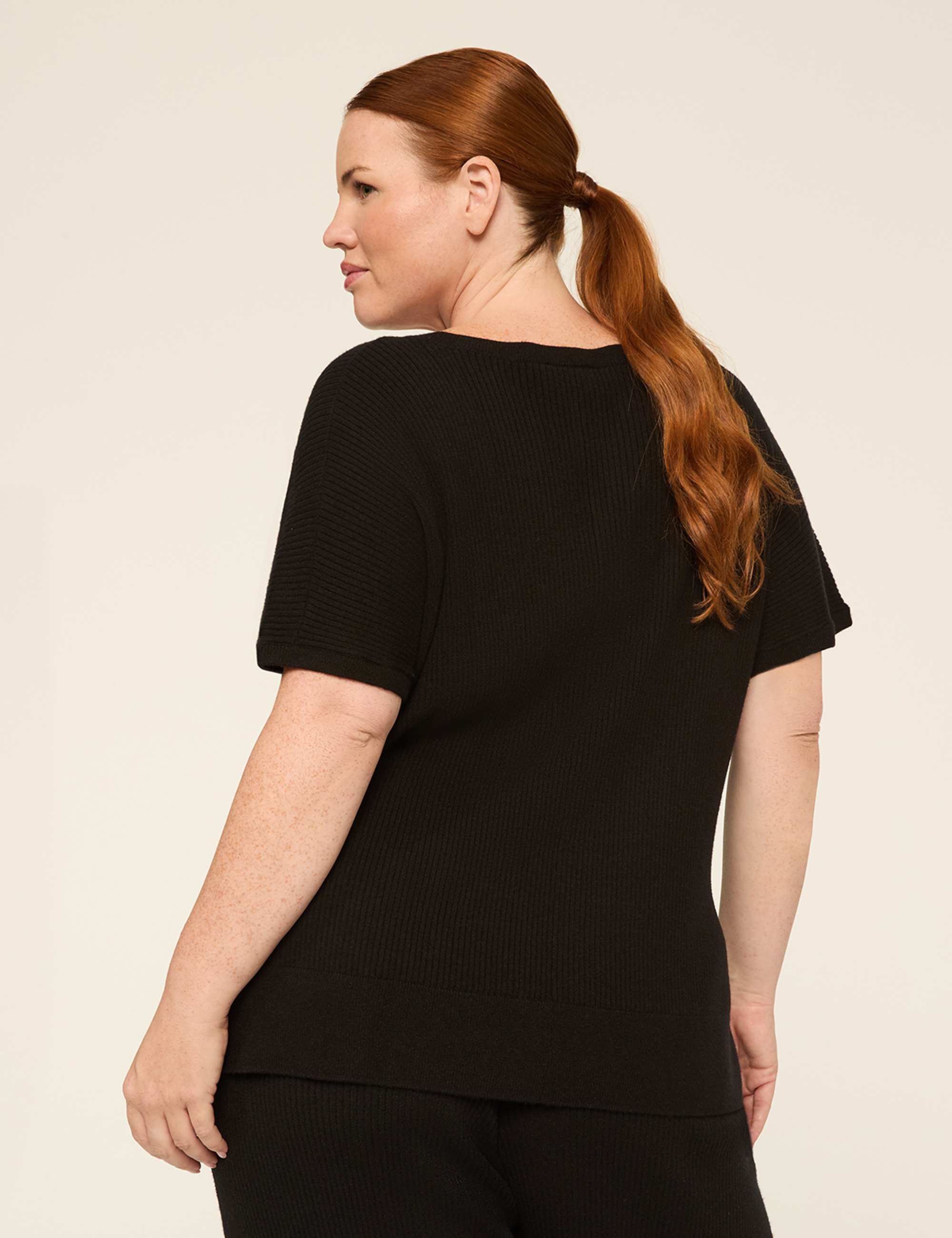 LIVI Short-Sleeve Crew-Neck Sweater