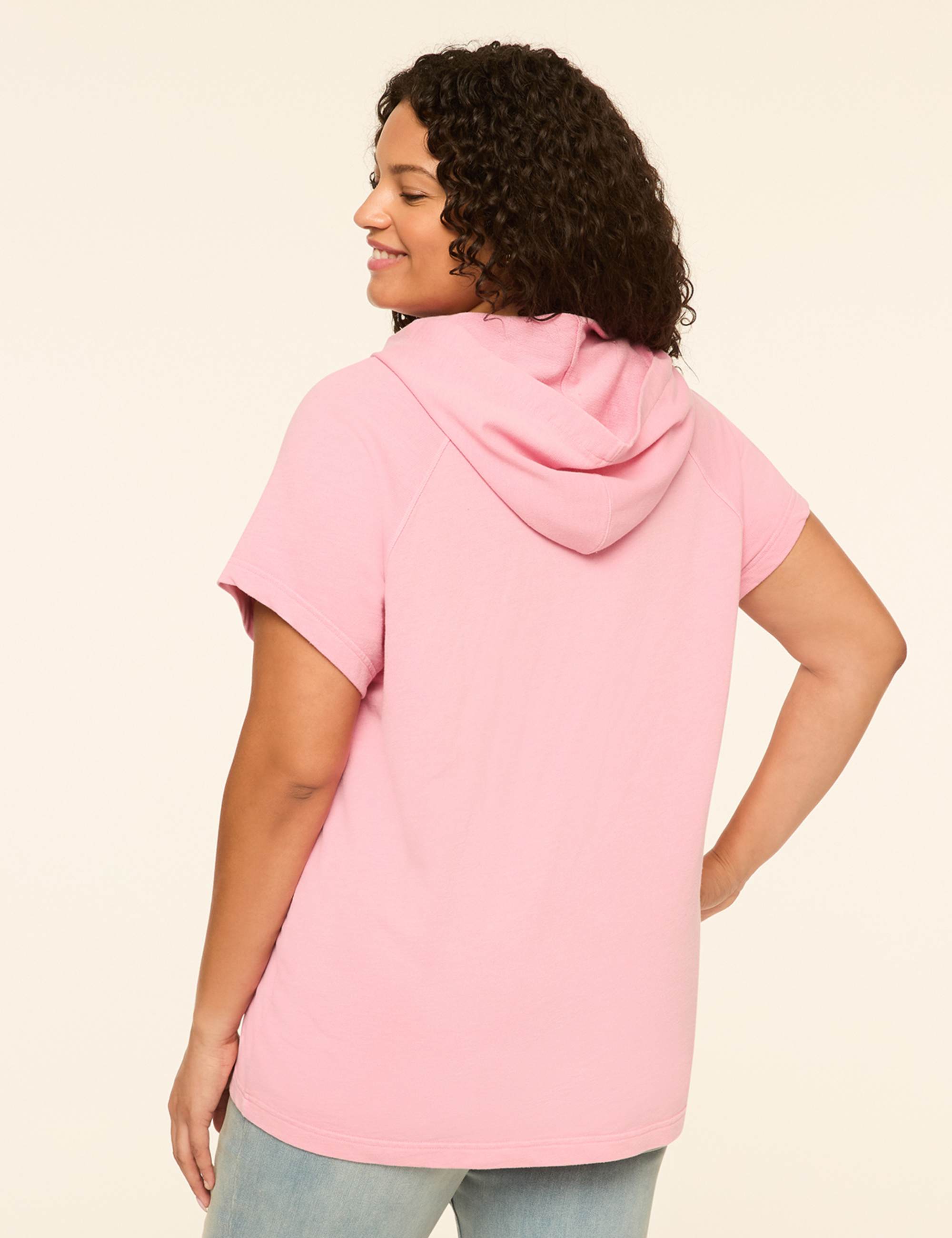 Short-Sleeve French Terry Hoodie
