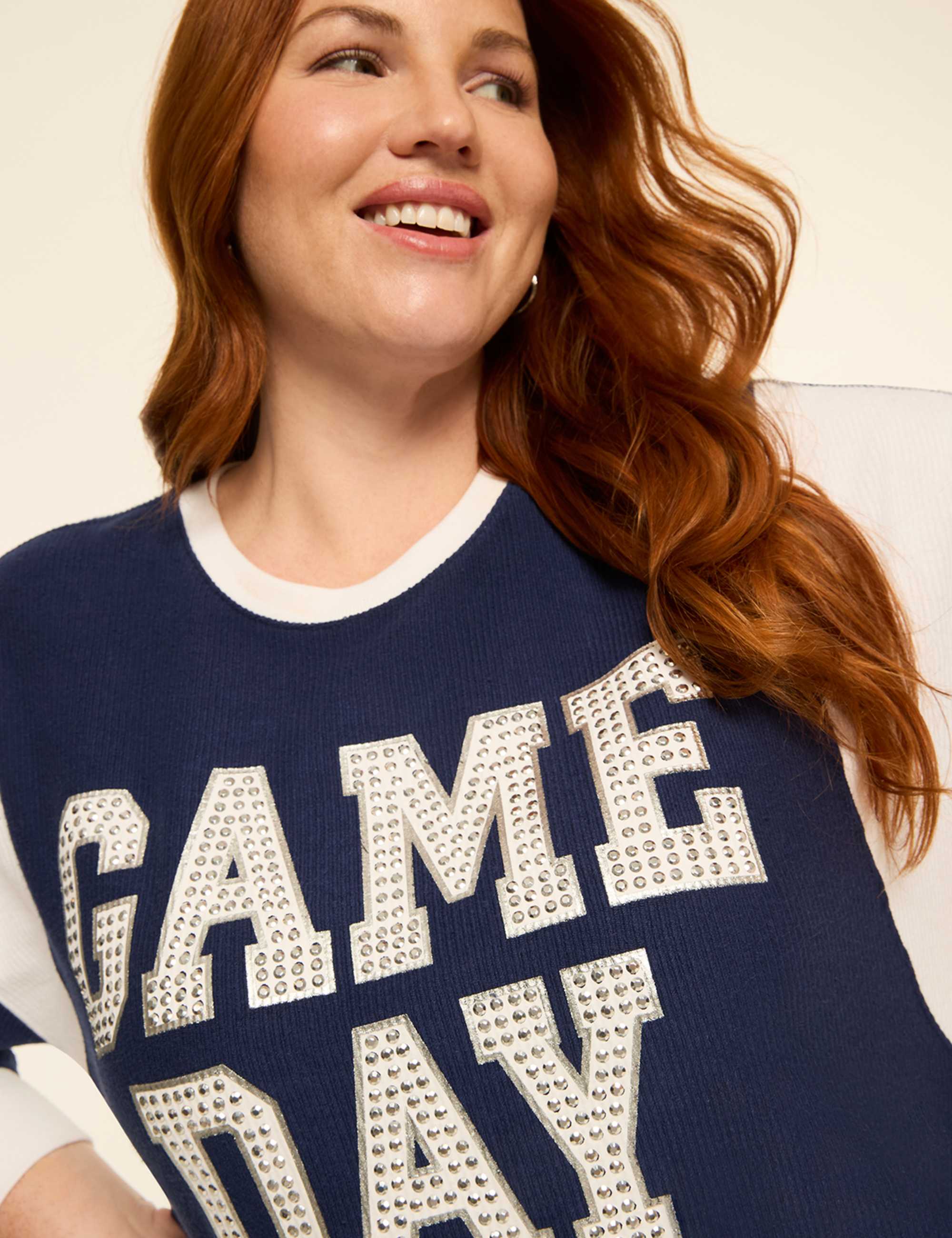 Rhinestone Game Day Graphic Sweatshirt