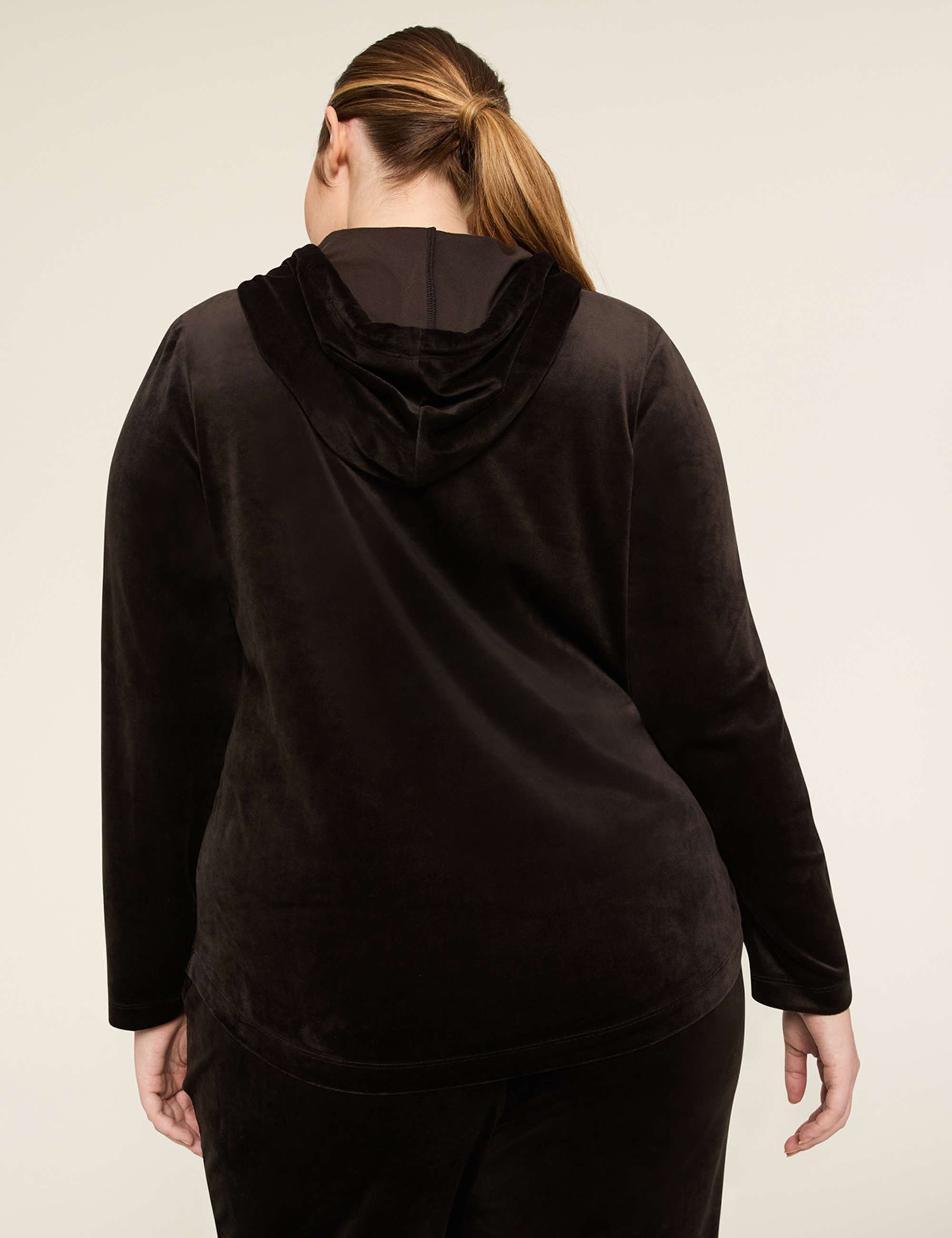 LIVI V-Neck Velour Hoodie
