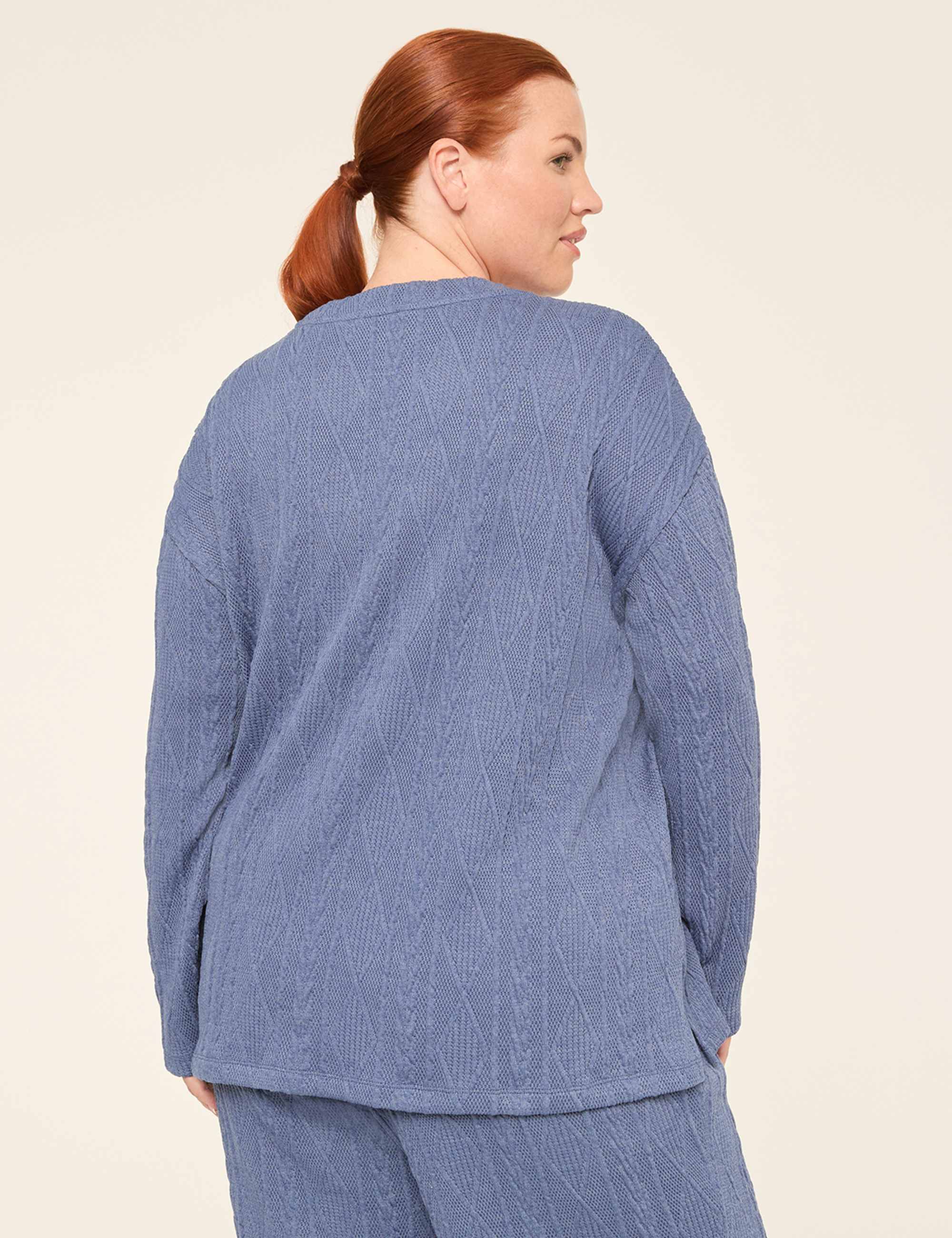 LIVI Long-Sleeve Cable Knit Texture Top