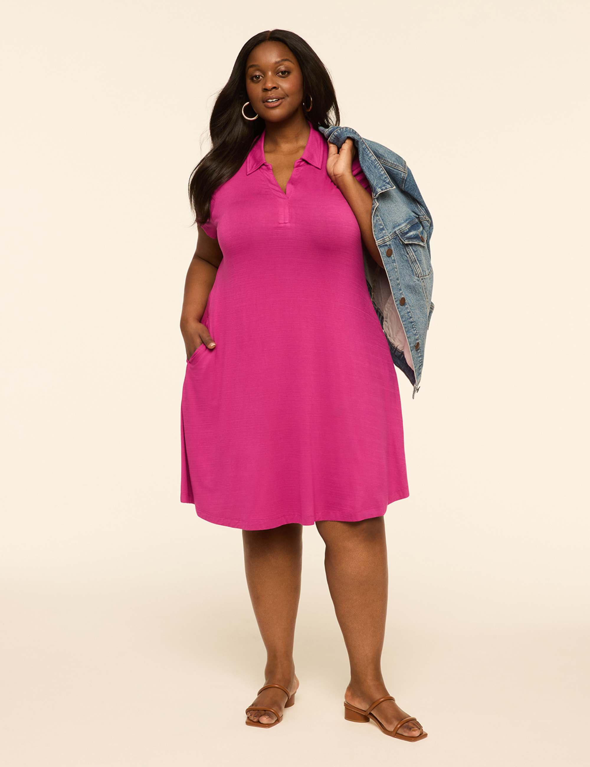 Swing Collared Short Dress