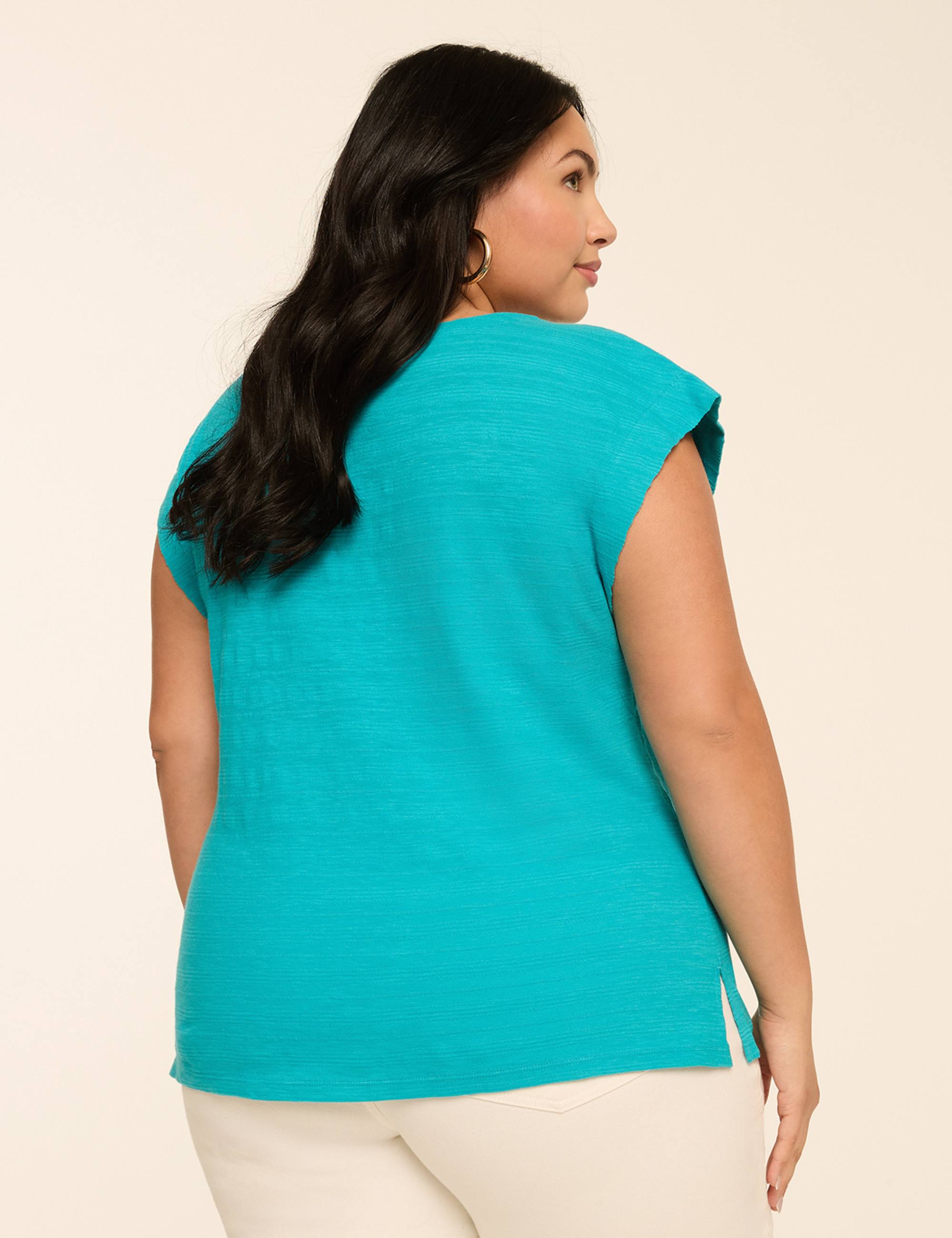 Textured Boatneck Tee