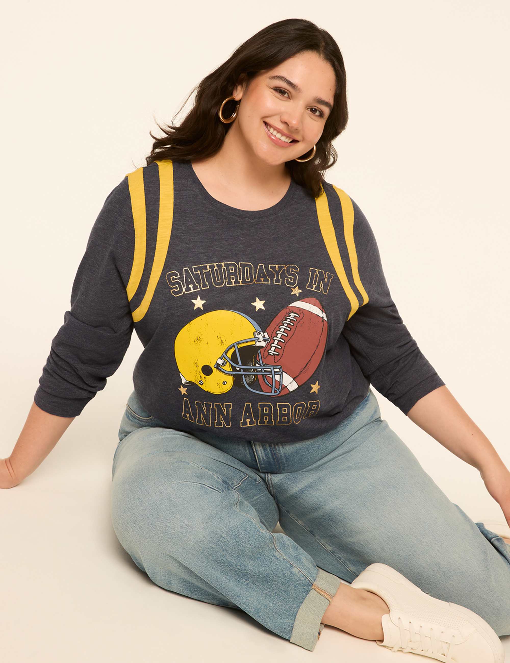 Saturdays In Ann Arbor Long-Sleeve Graphic Tee