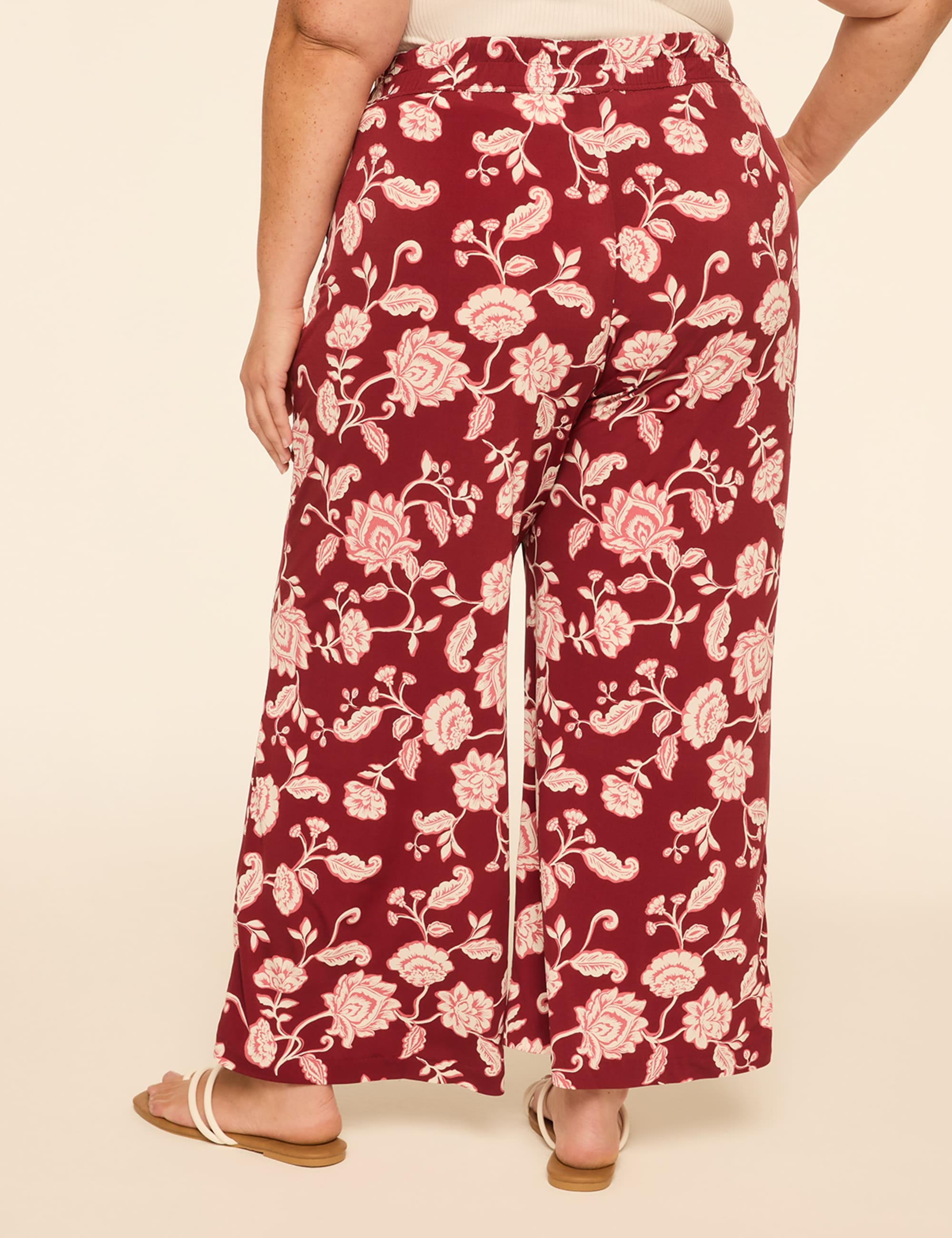 Matte Jersey Pull-On Wide Leg Pant