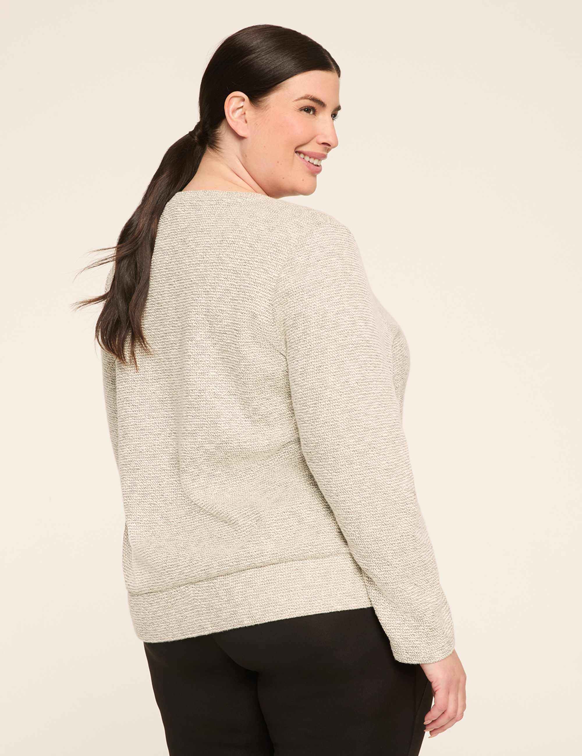 LIVI Textured Crew-Neck Sweatshirt