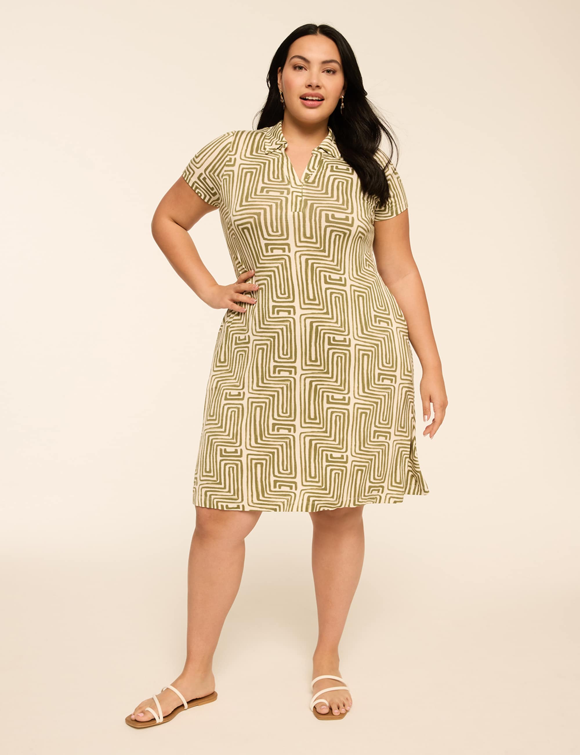Swing Collared Short Dress