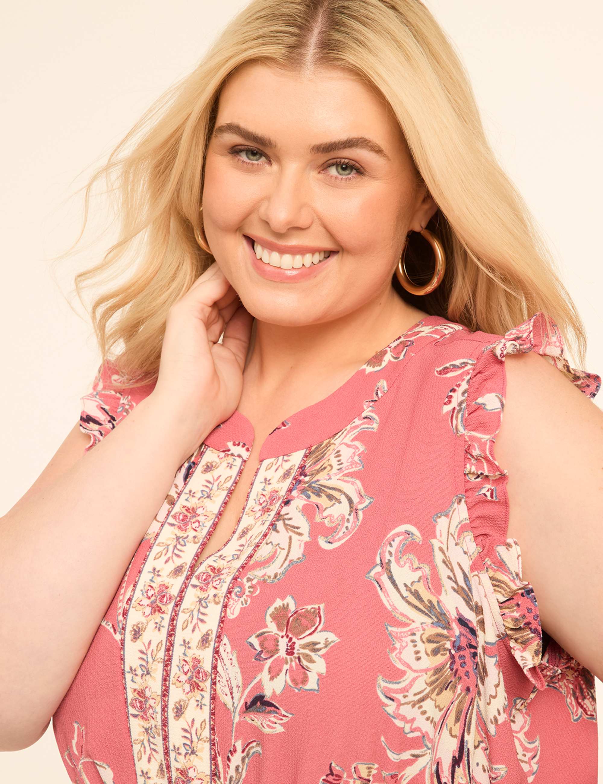 Ruffle-Sleeve Tiered Maxi Dress