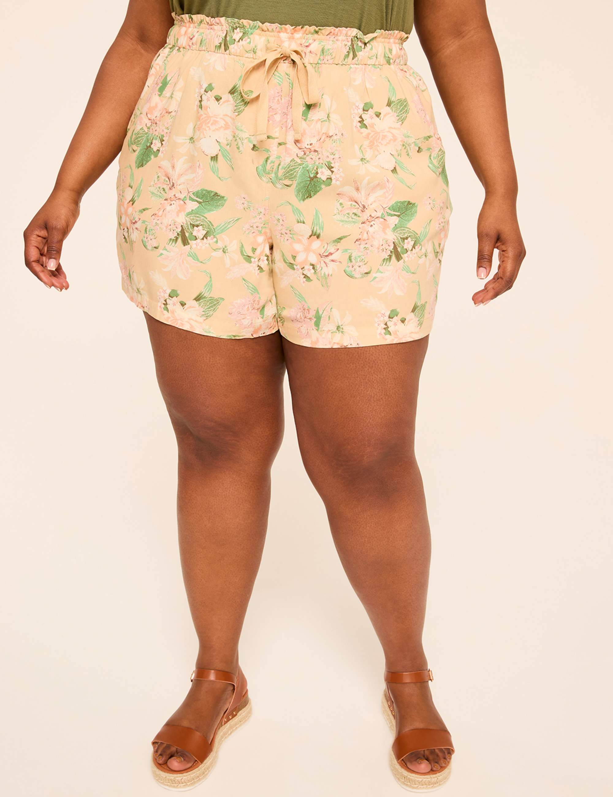 Printed Relaxed Pull-On 5" Short