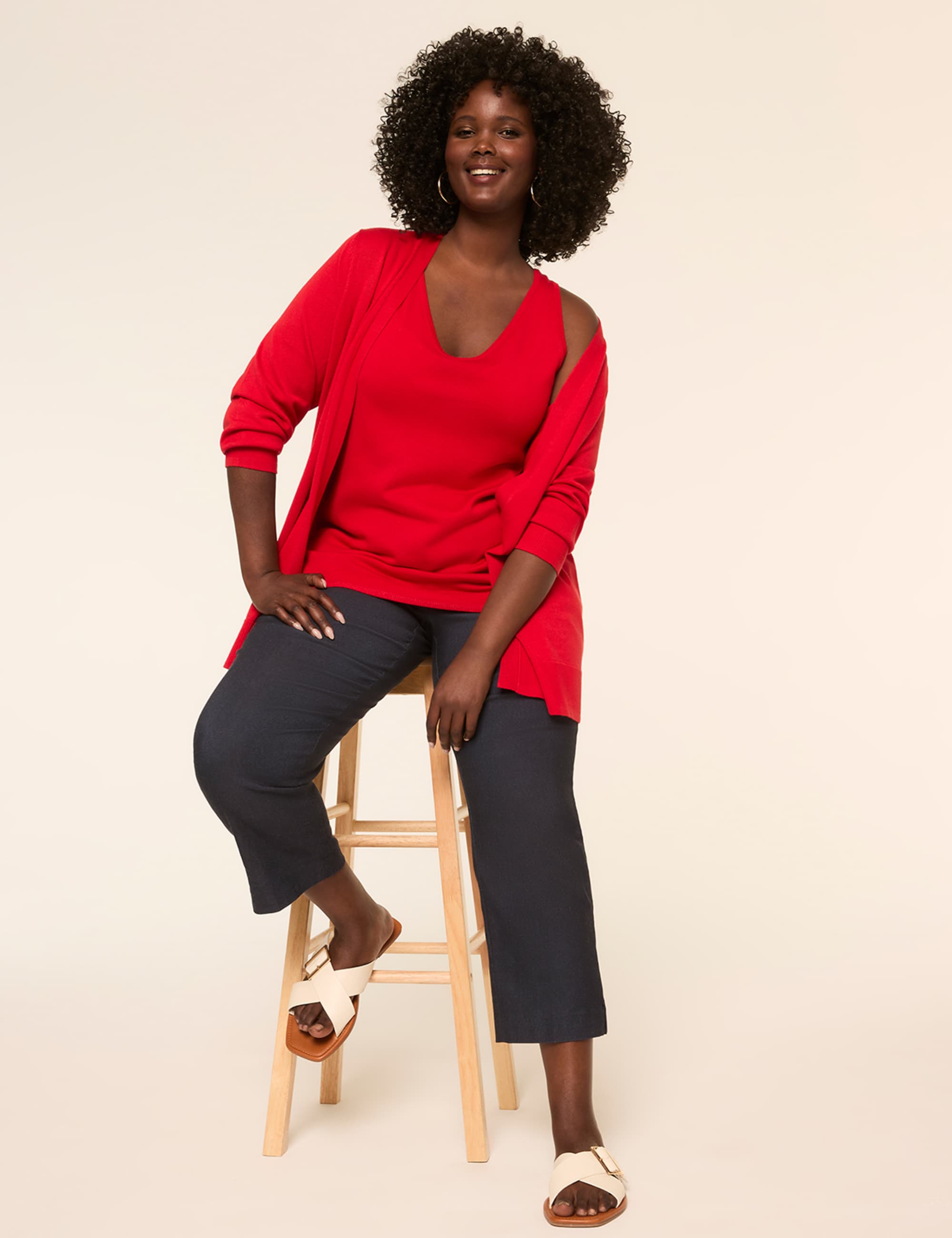 Modern Long-Sleeve Open-Front Cardigan