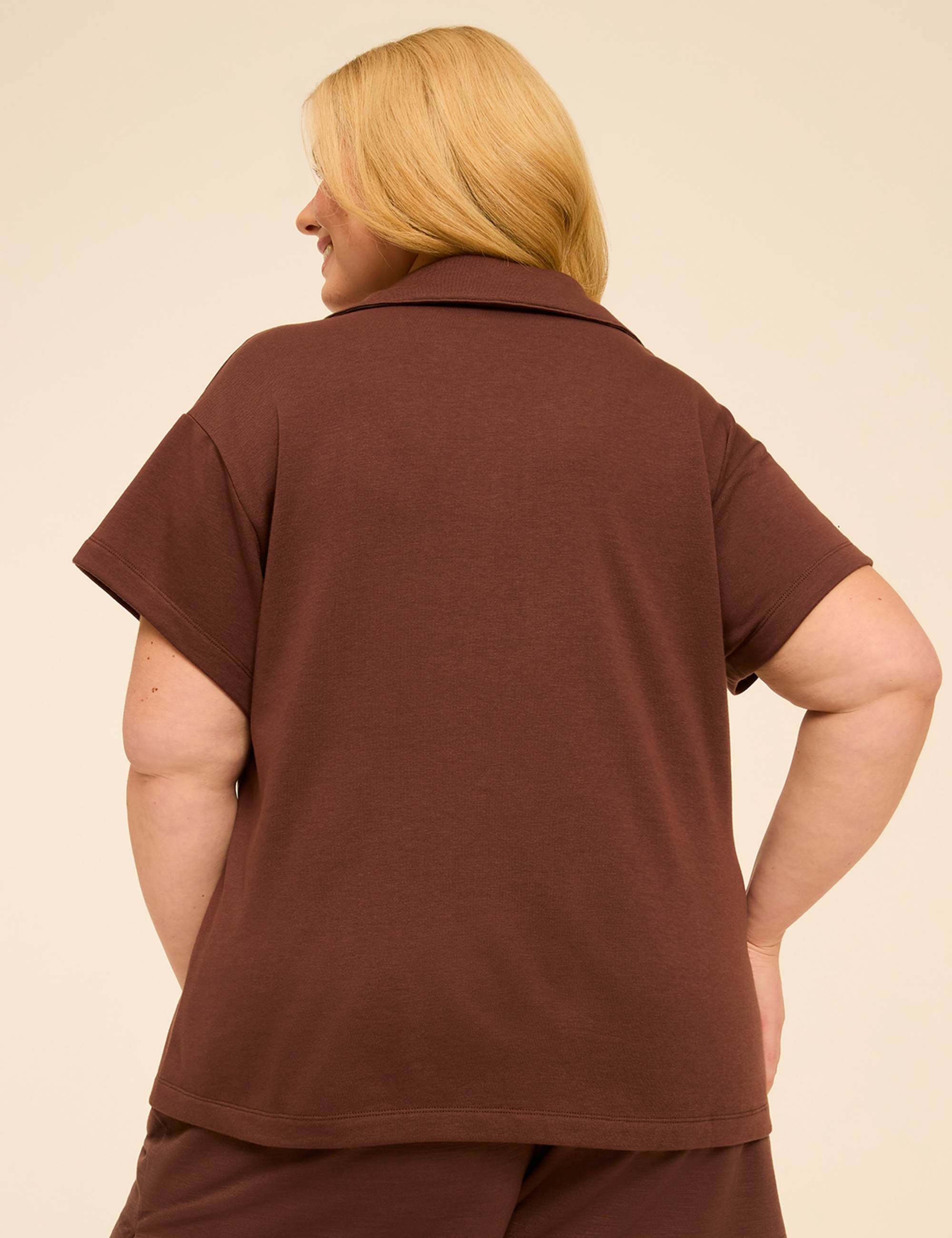 French Terry Polo Top