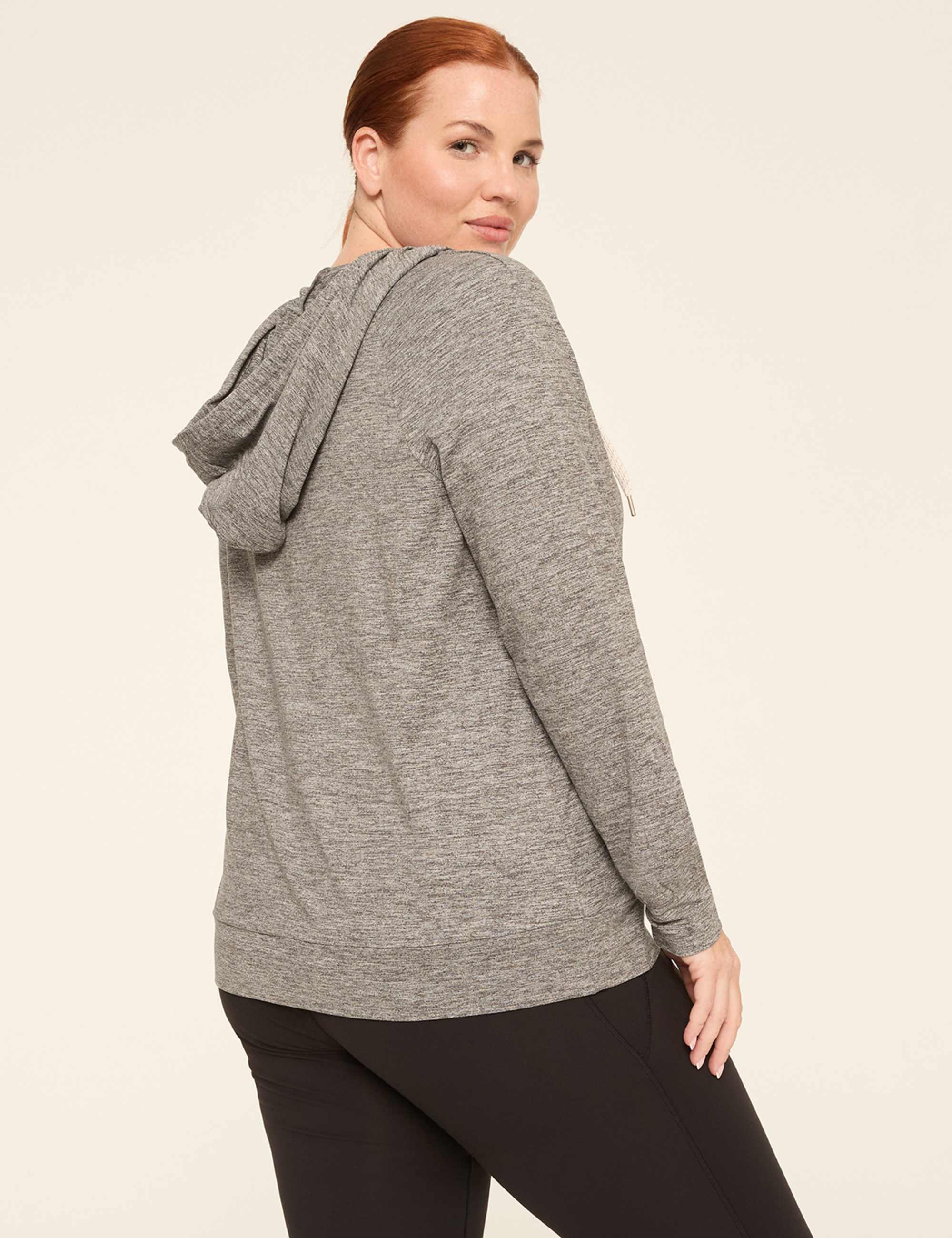 LIVI Soft Marl Zip-Front Hoodie